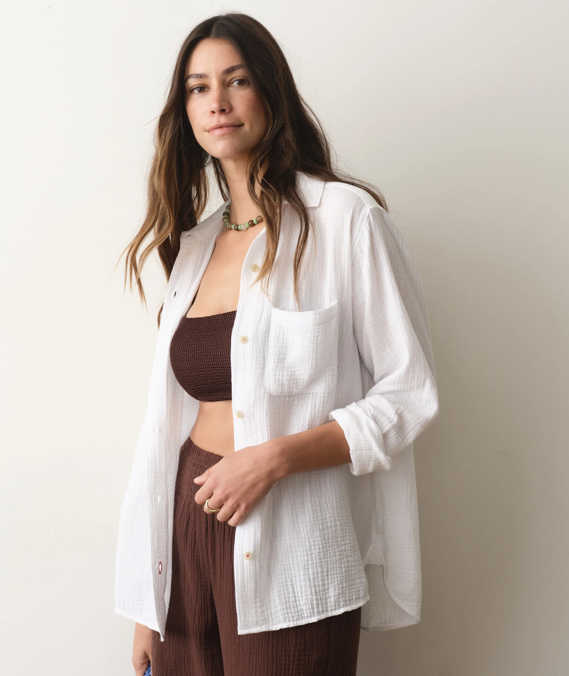 Jane Relaxed Double Cloth Shirt - Image 3
