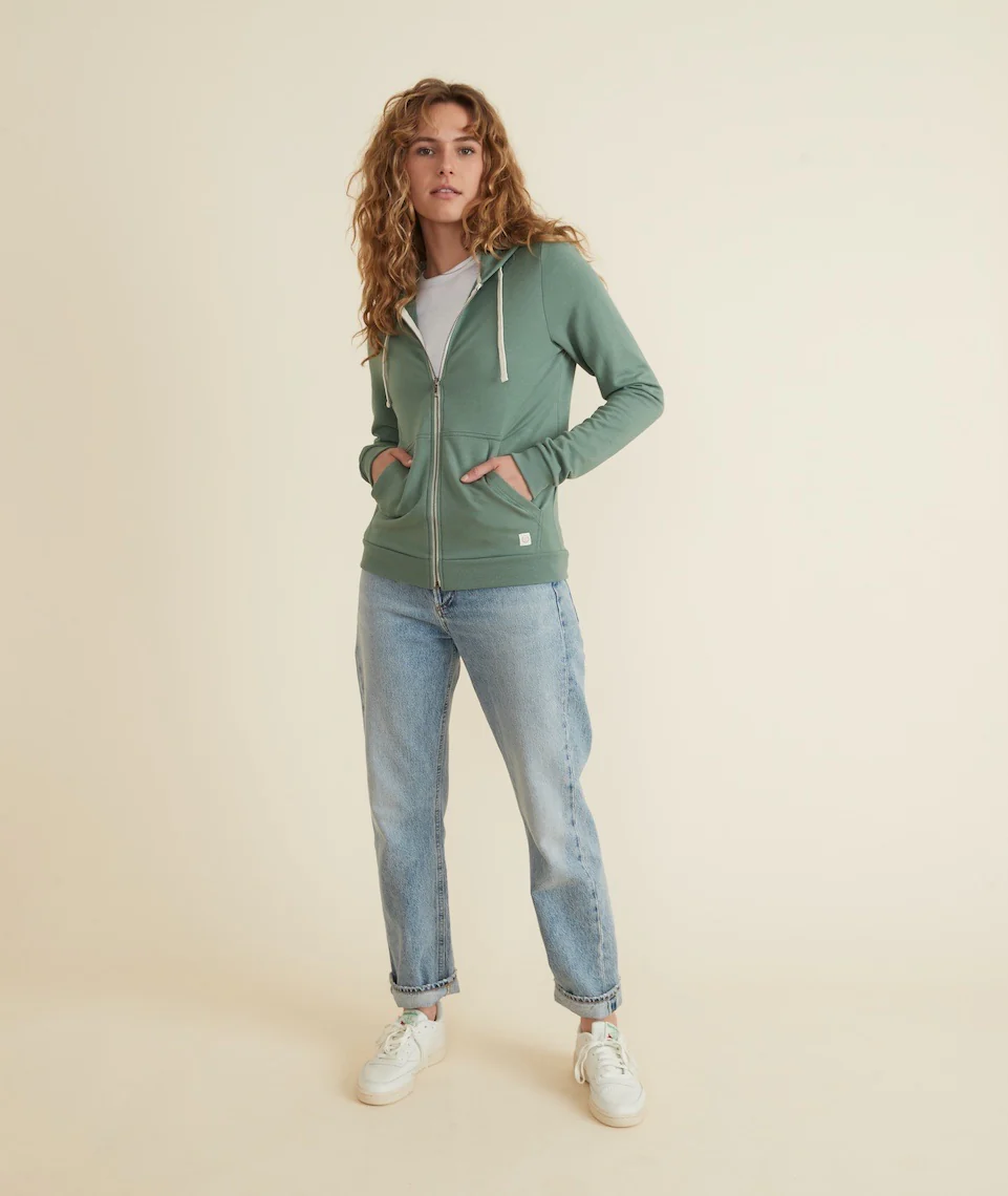 Women's Afternoon Hoodie in Sage Green - Image 2