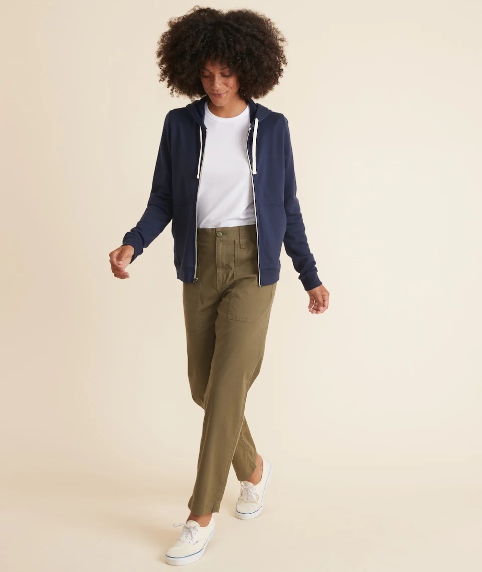Women's Afternoon Hoodie in True Navy - Image 4