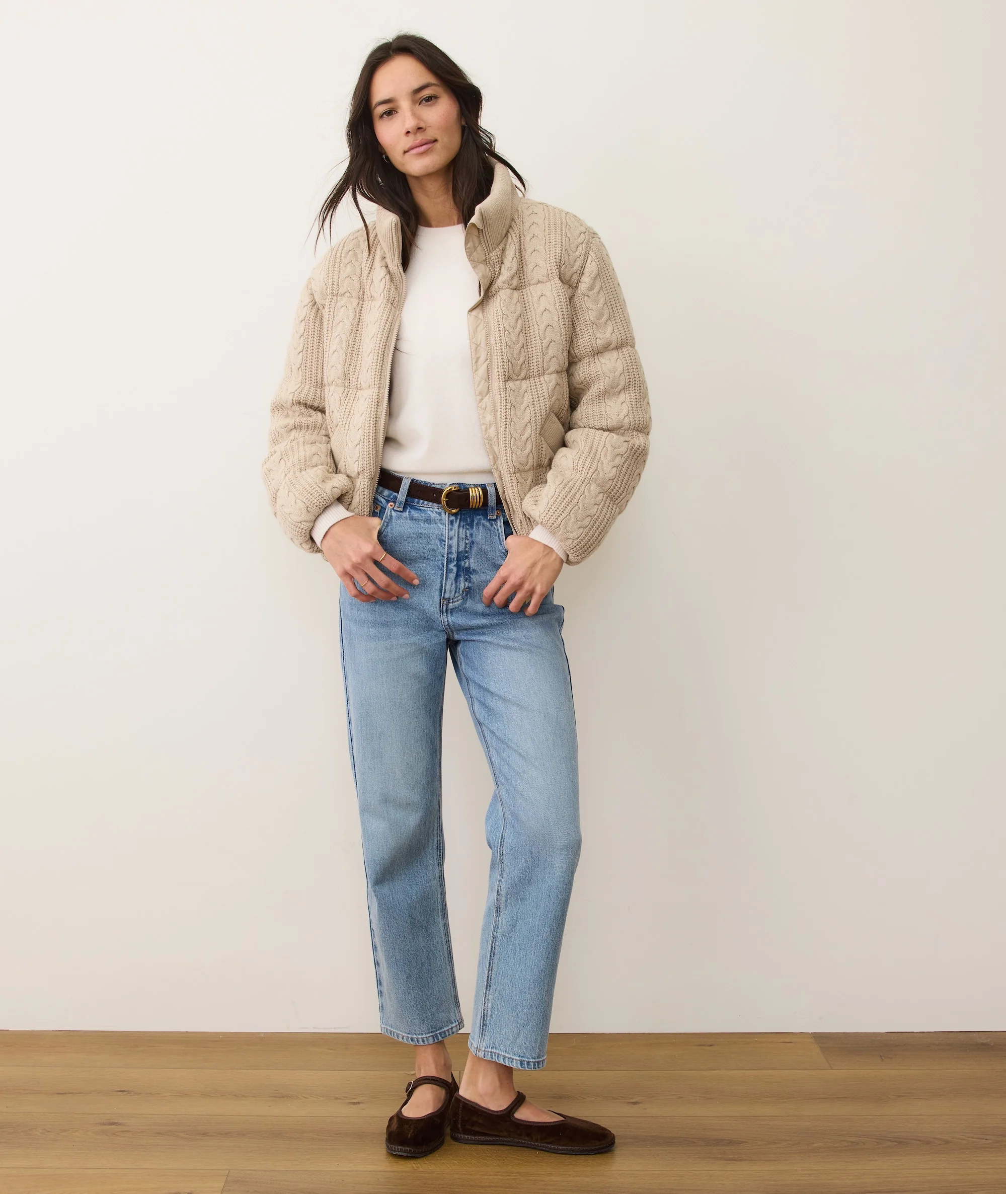 Alba Cable Knit Puffer - Image 7