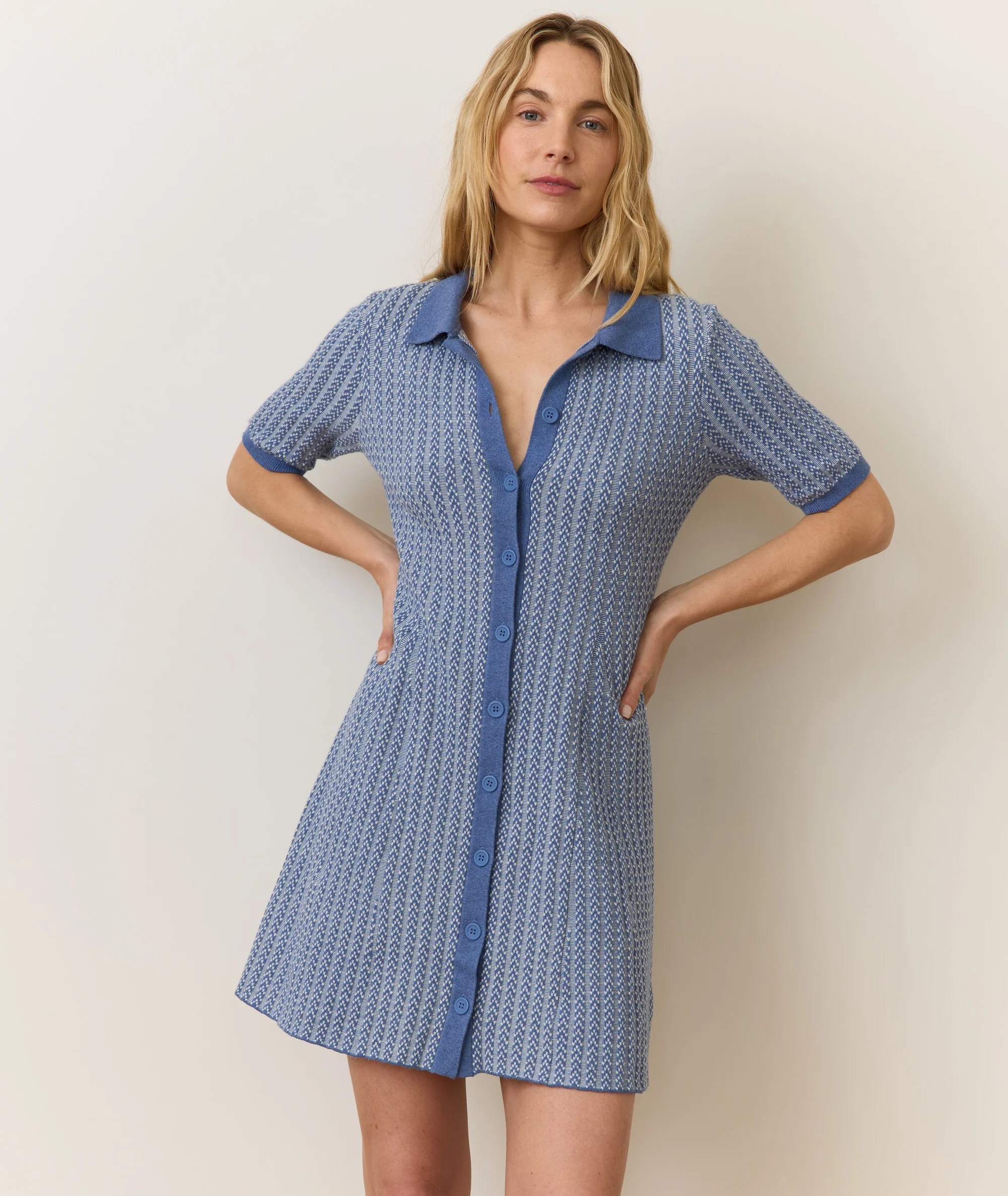 Alice Textured Polo Dress - Image 3