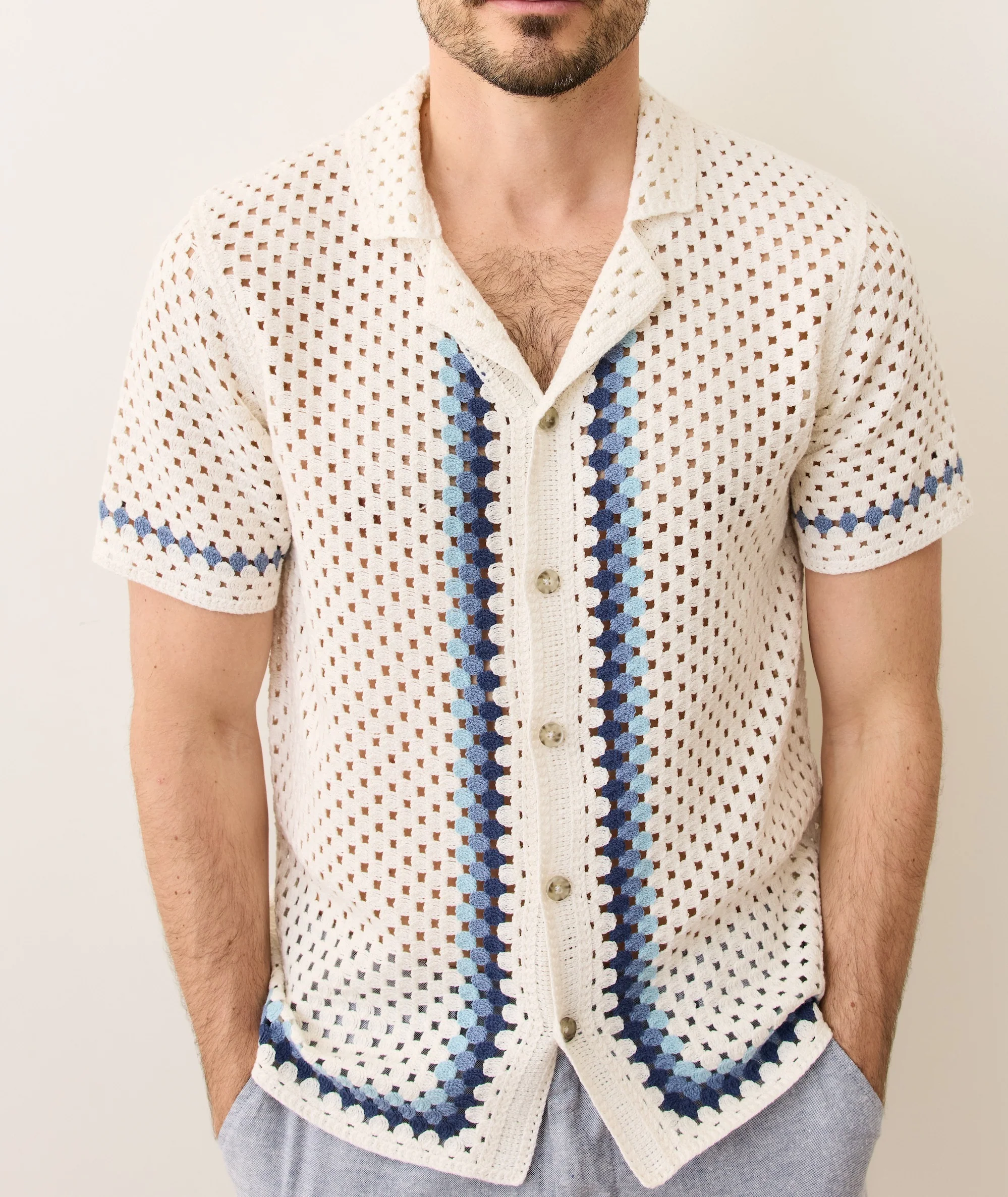 Ace Crochet Resort Shirt - Image 5