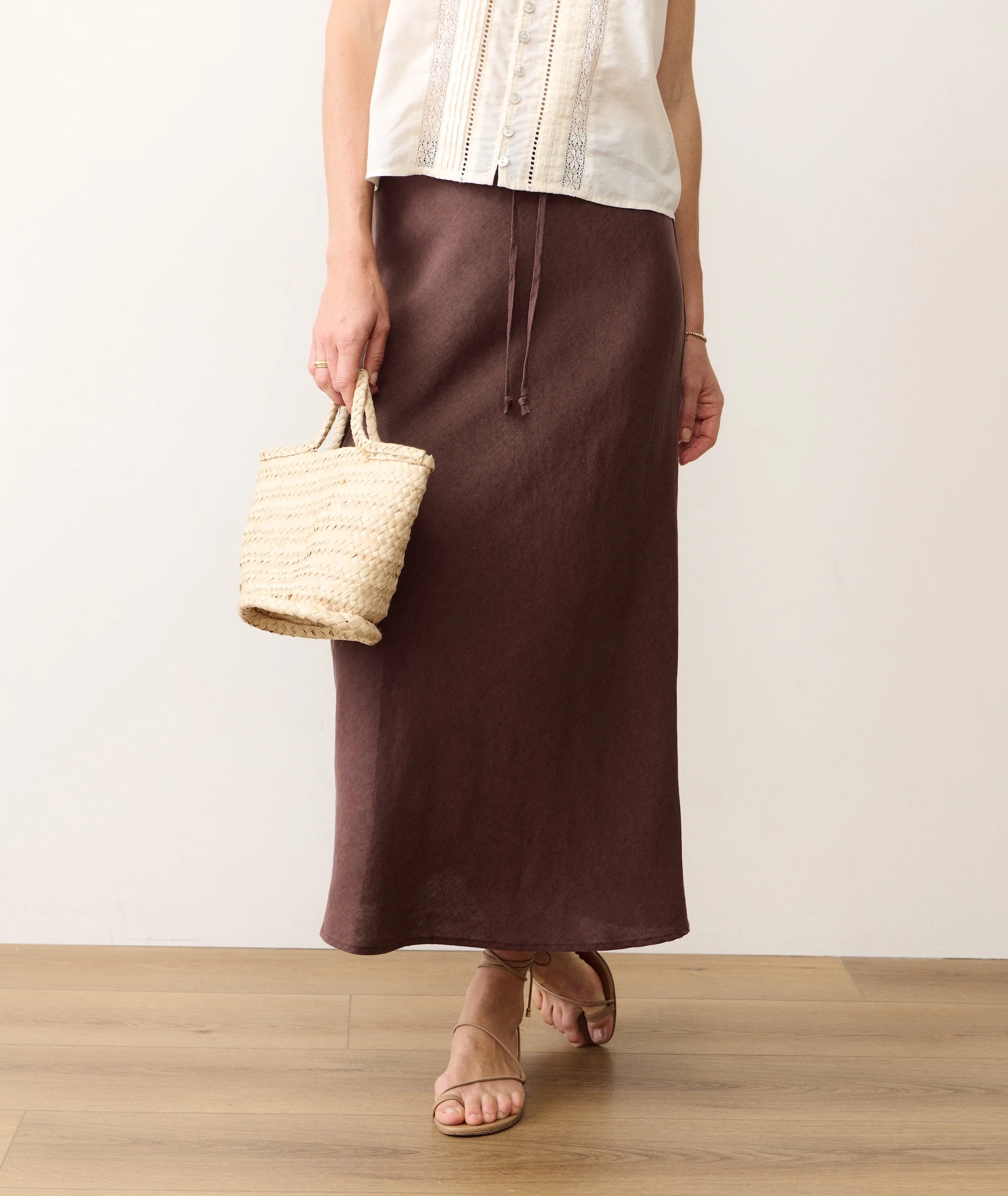 Avery Linen Midi Skirt - Image 2
