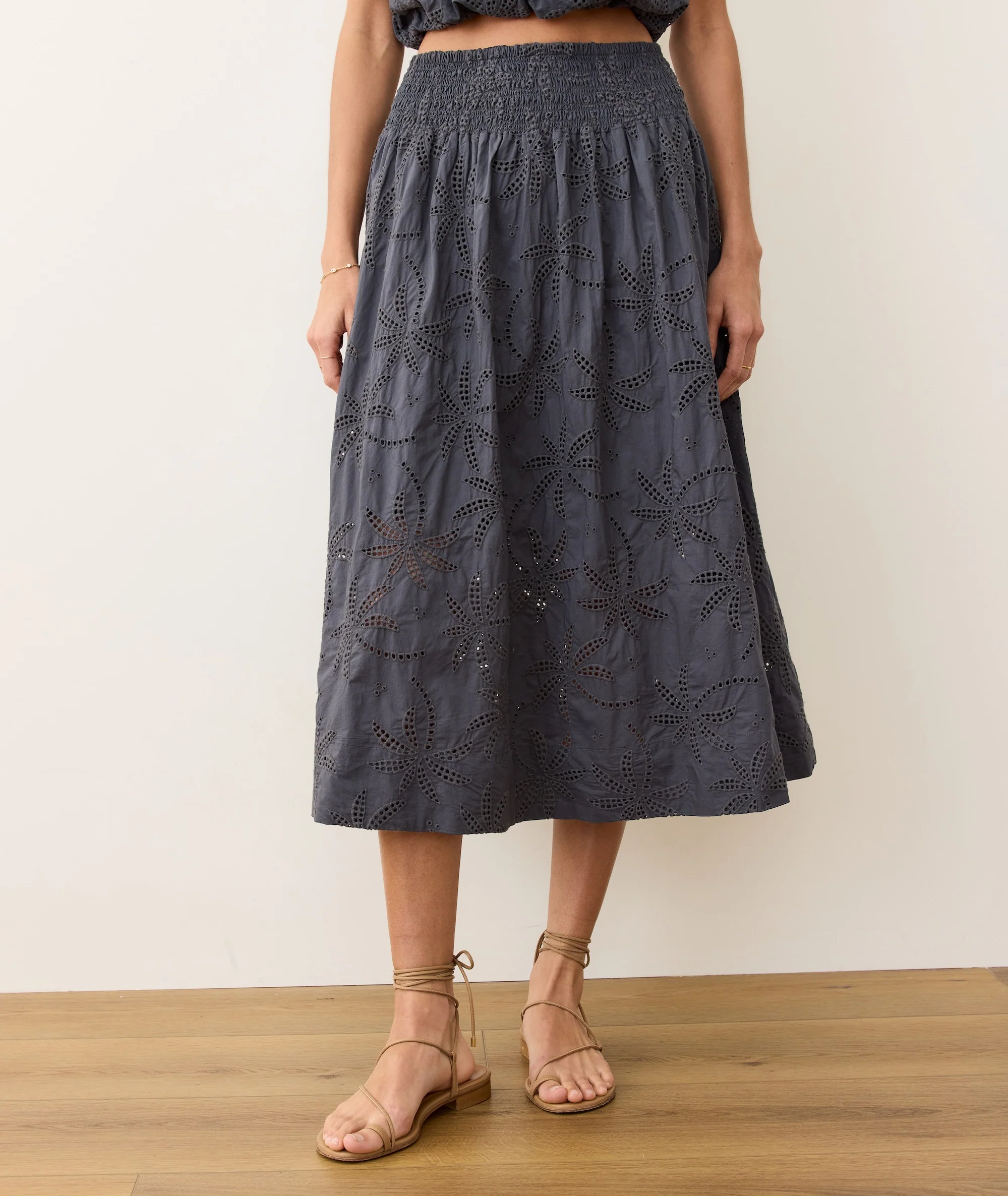 Bea Eyelet Midi Skirt - Image 5