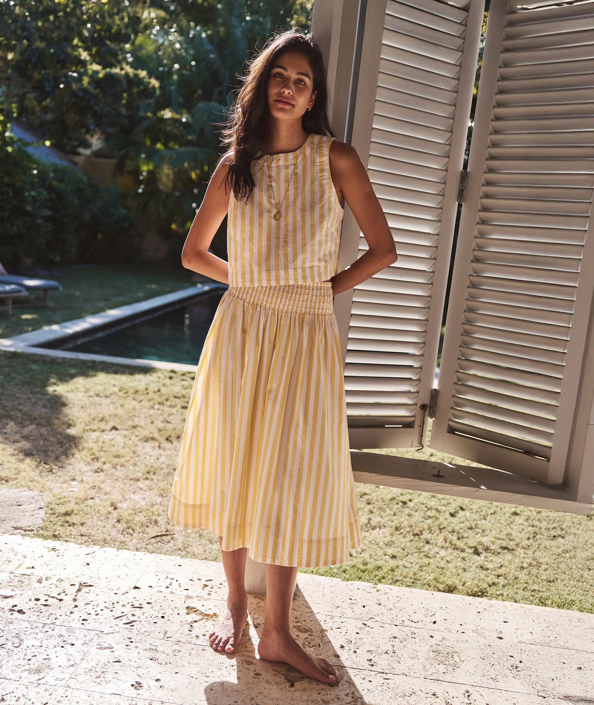 Bea Poplin Midi Skirt - Image 4