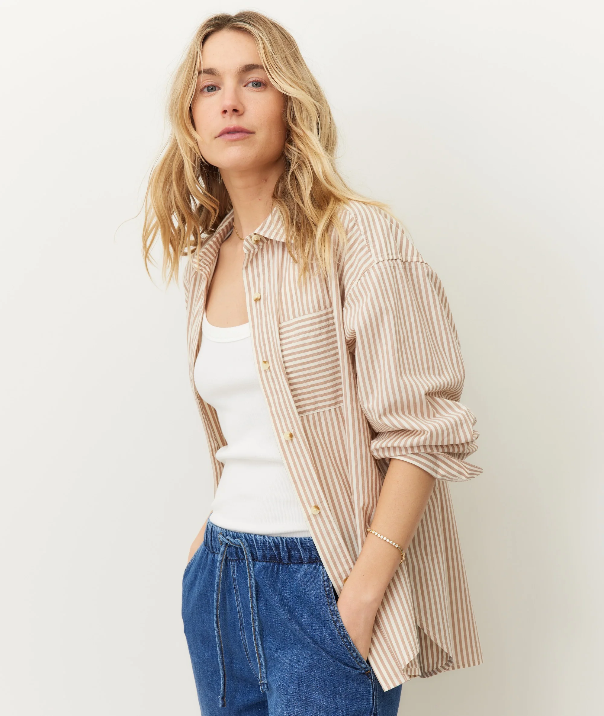 Gracey Oversized Shirt in Cali Poplin - Image 4