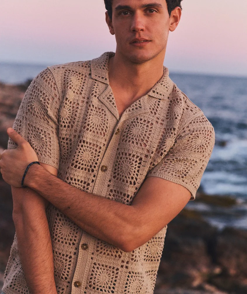 Callum Crochet Button Down - Image 2