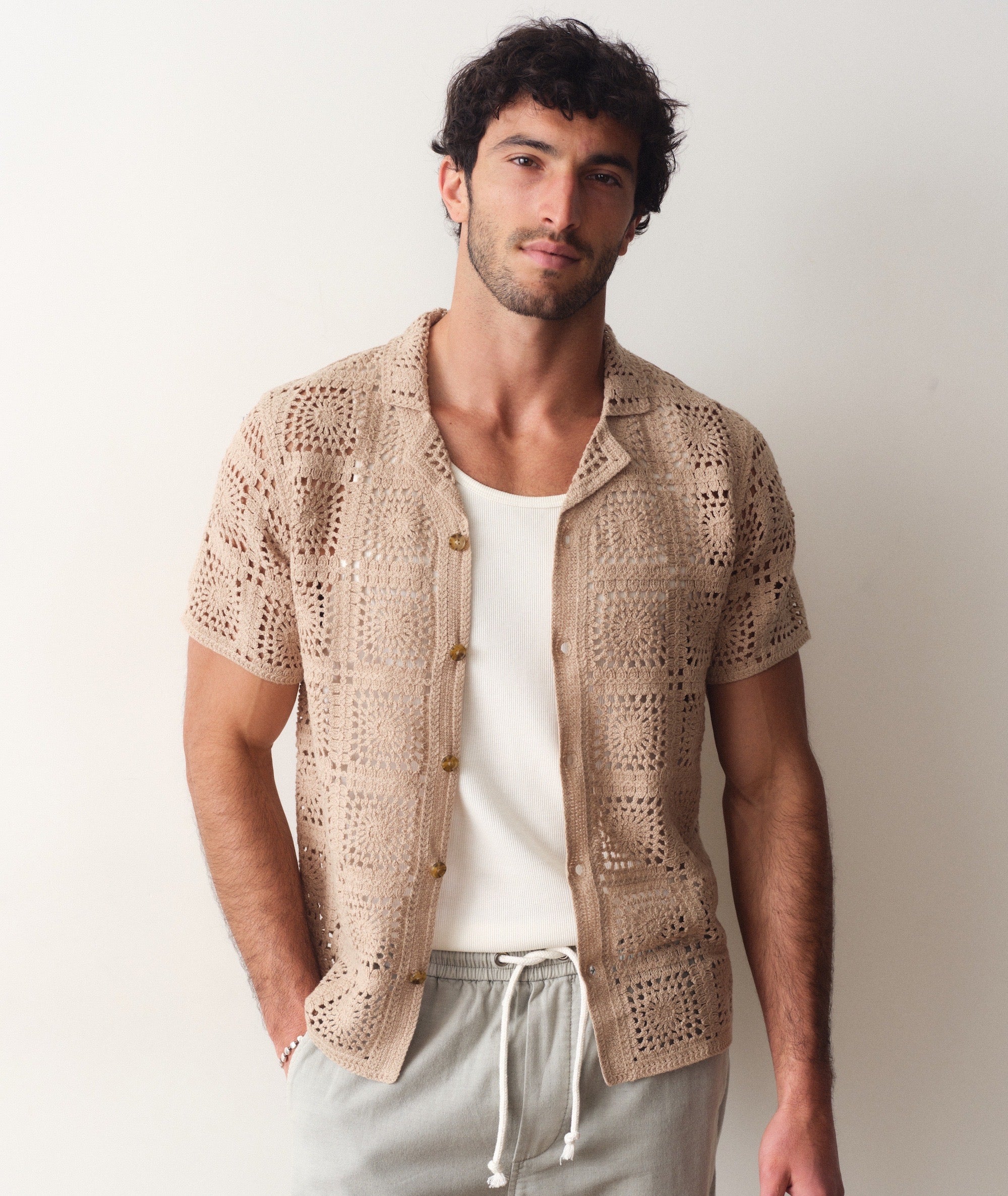 Callum Crochet Button Down - Image 4
