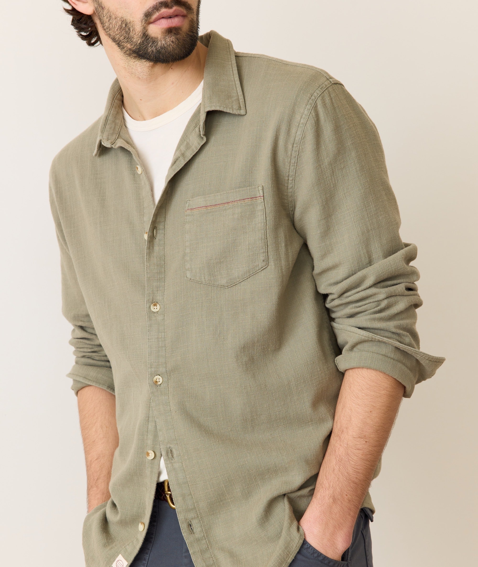 Stretch Selvage Long Sleeve Shirt - Image 4