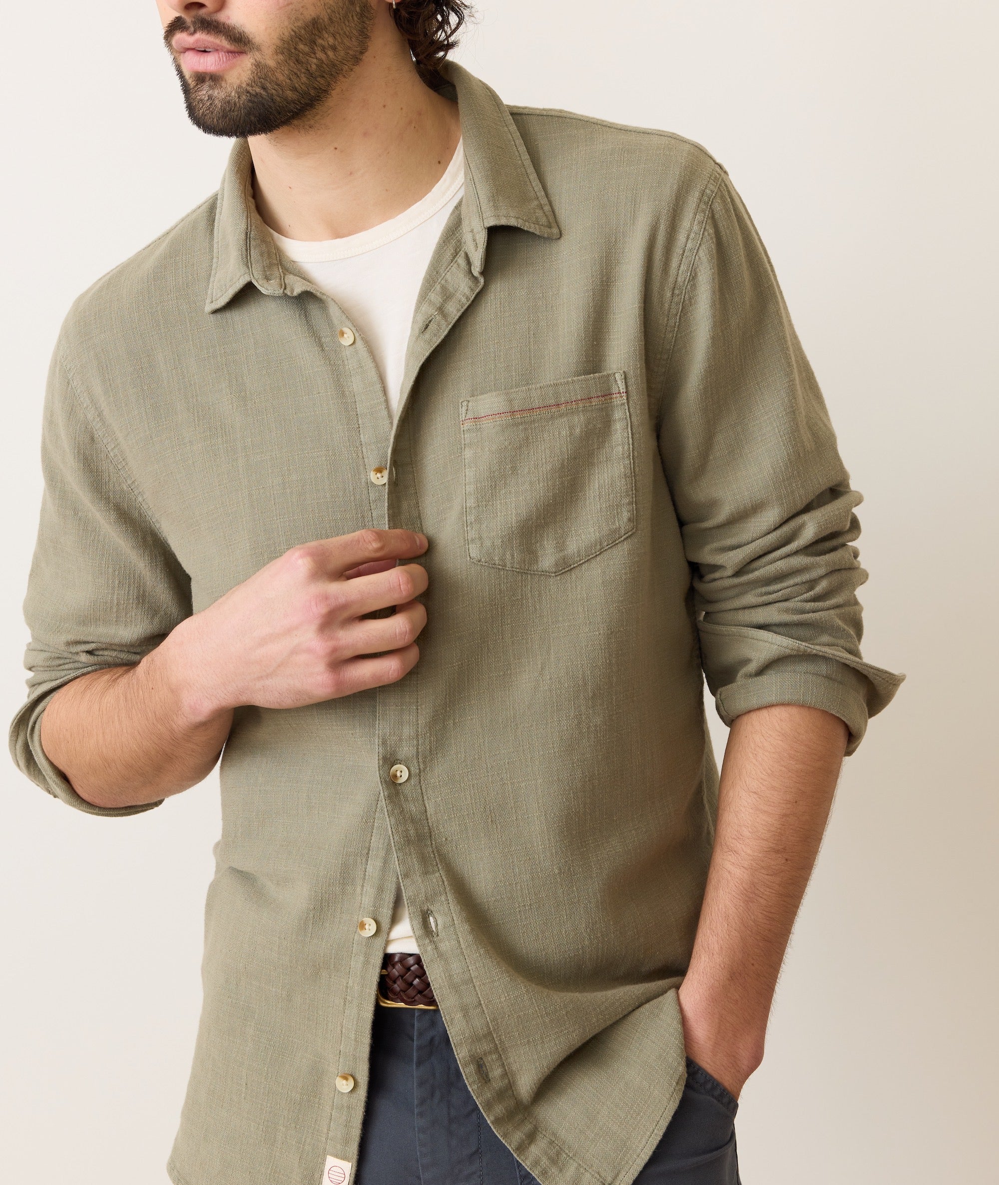 Stretch Selvage Long Sleeve Shirt - Image 5