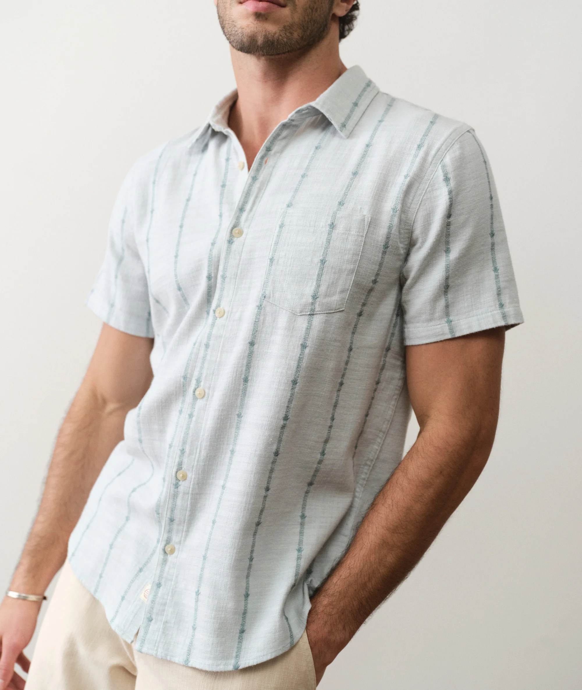 Stretch Selvage Short Sleeve Shirt - Image 3