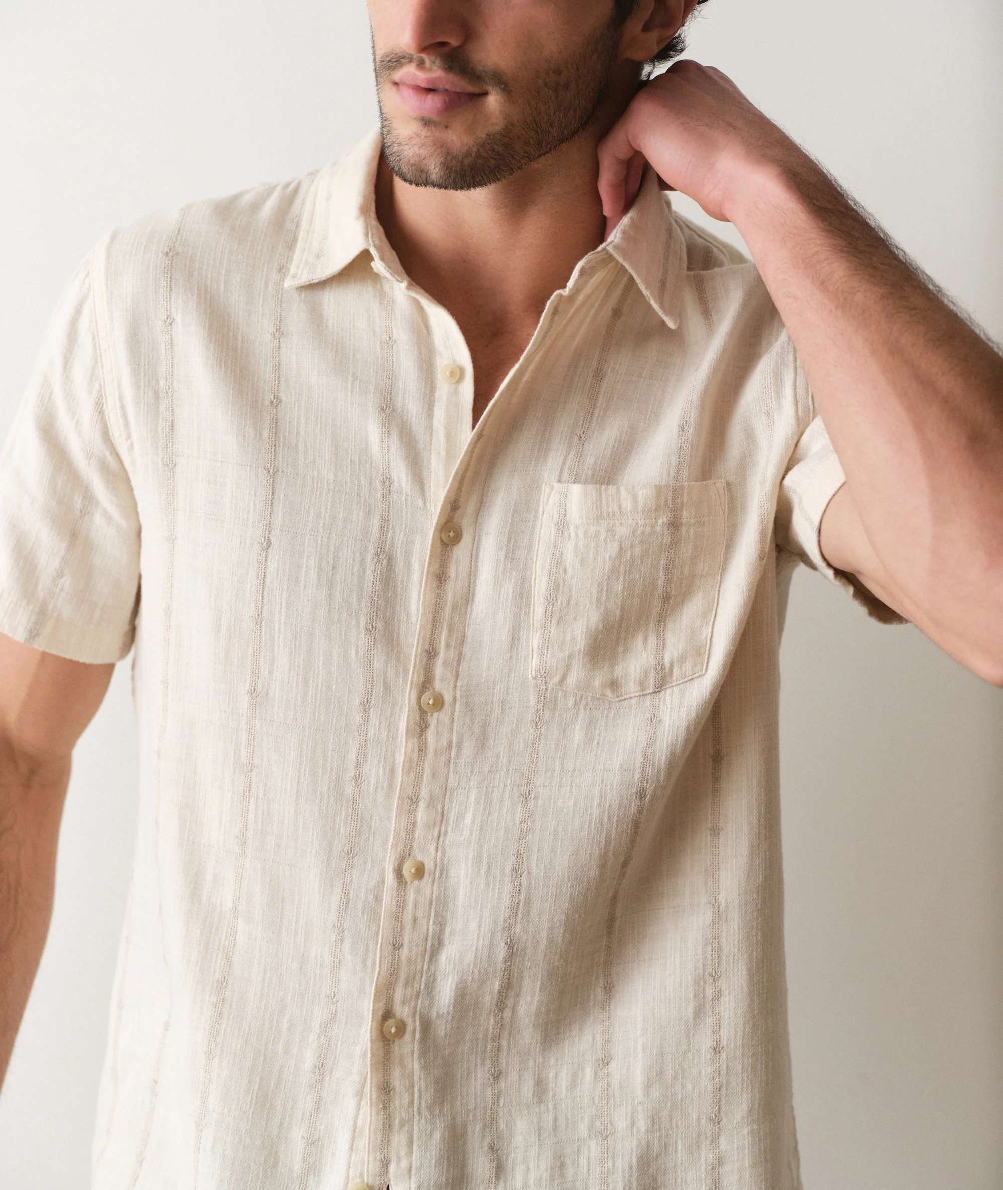 Stretch Selvage Short Sleeve Shirt - Image 3