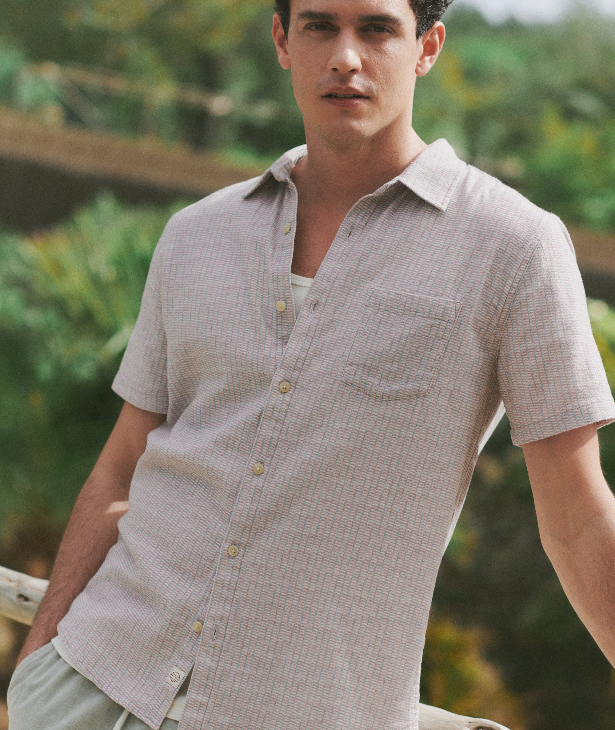 Stretch Selvage Short Sleeve Shirt - Image 2