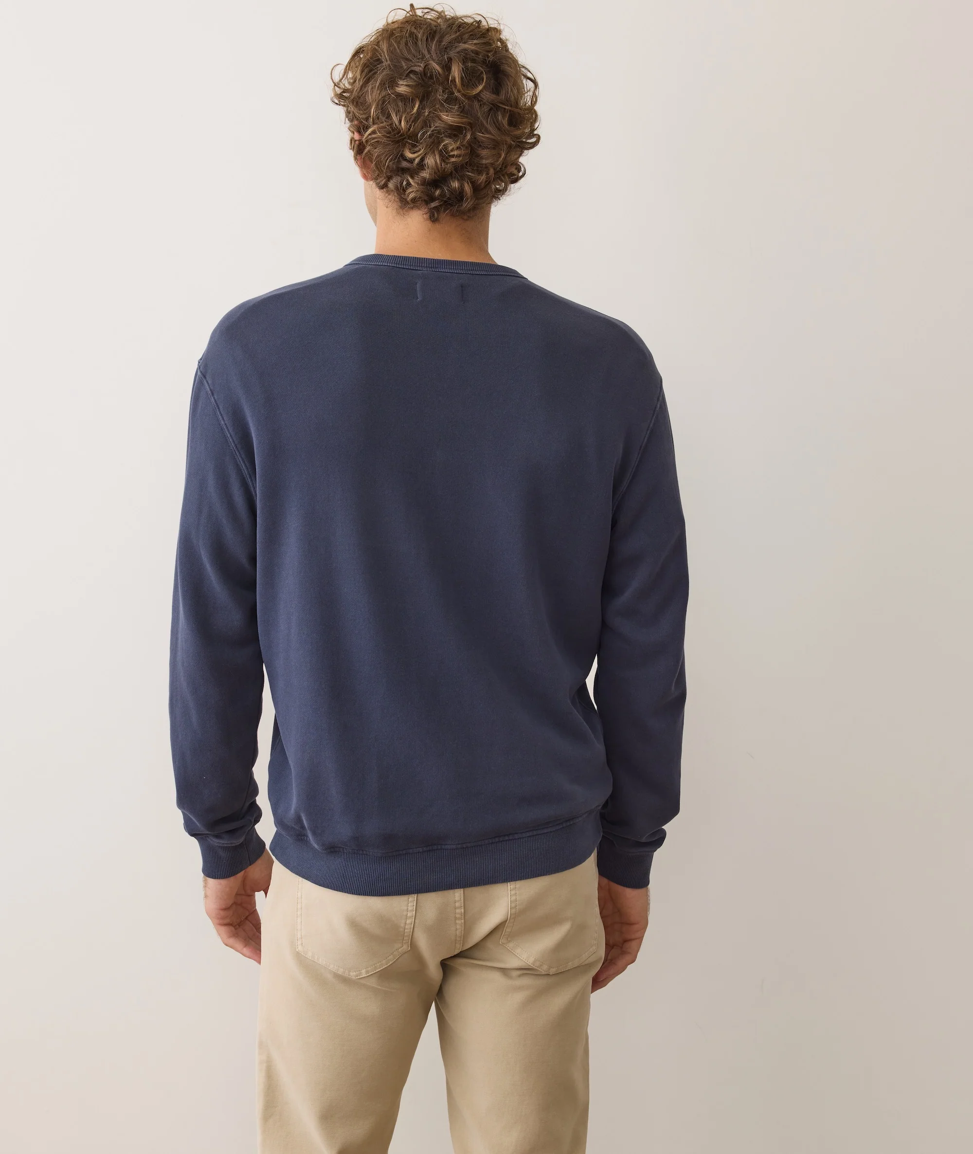 Men's Cloud 9 Fleece Relaxed Crewneck in Mood Indigo - Image 6