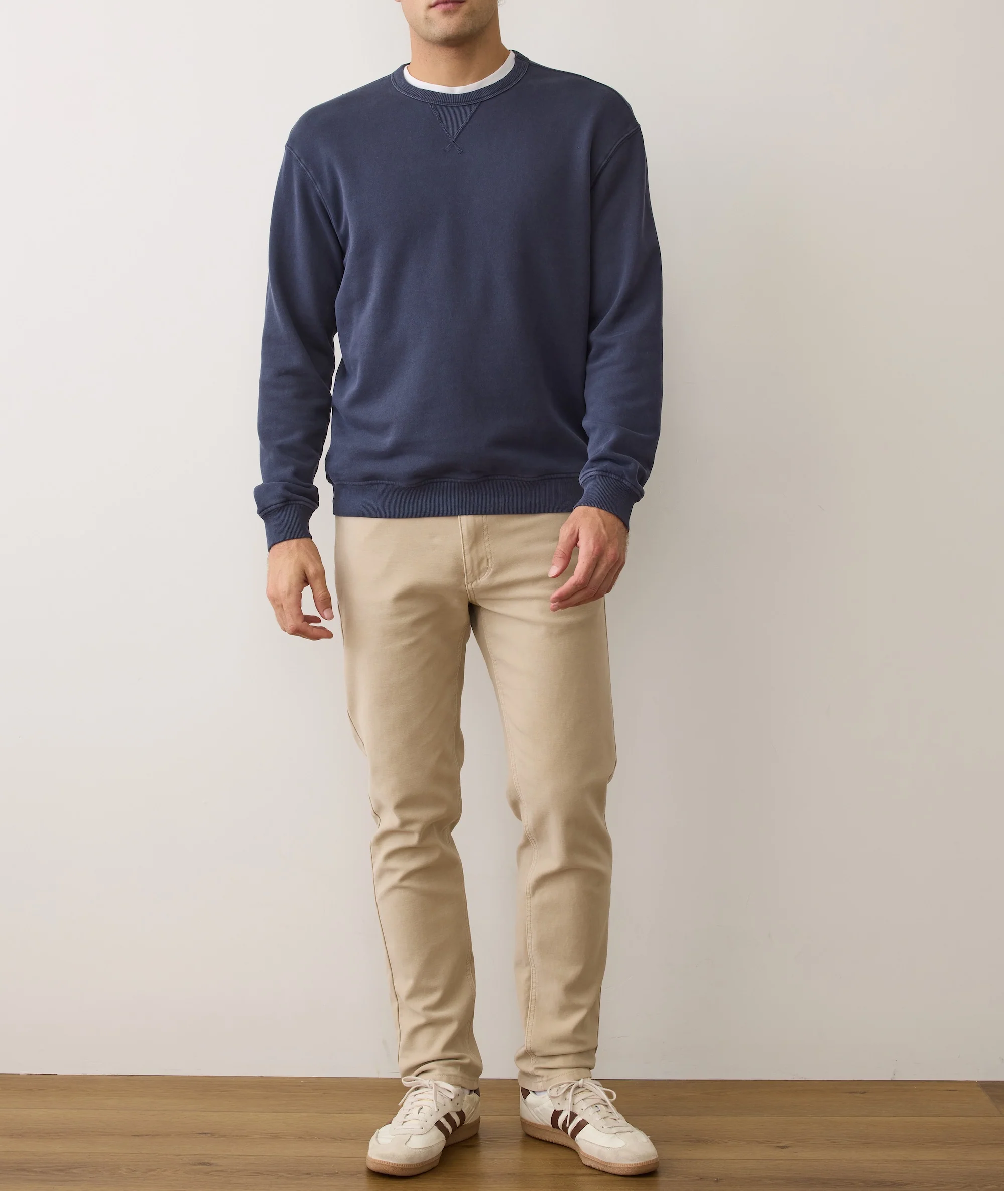 Men's Cloud 9 Fleece Relaxed Crewneck in Mood Indigo - Image 7