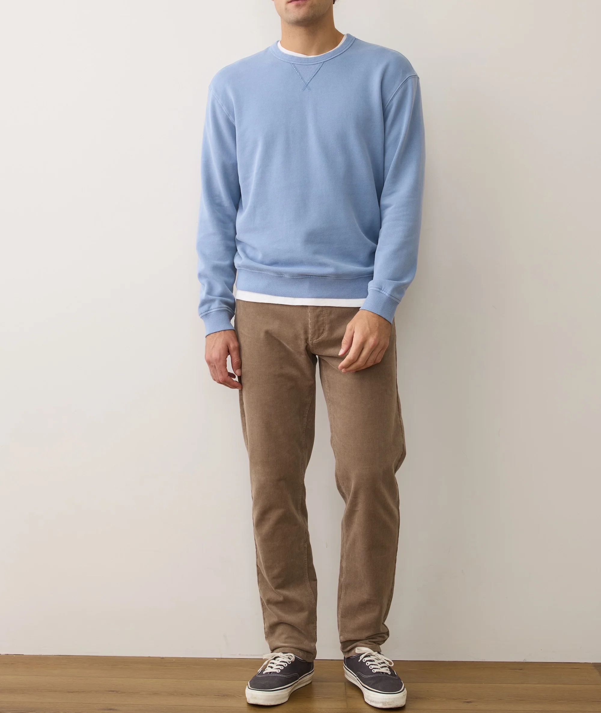 Men's Cloud 9 Fleece Relaxed Crewneck in Coastal Blue - Image 7