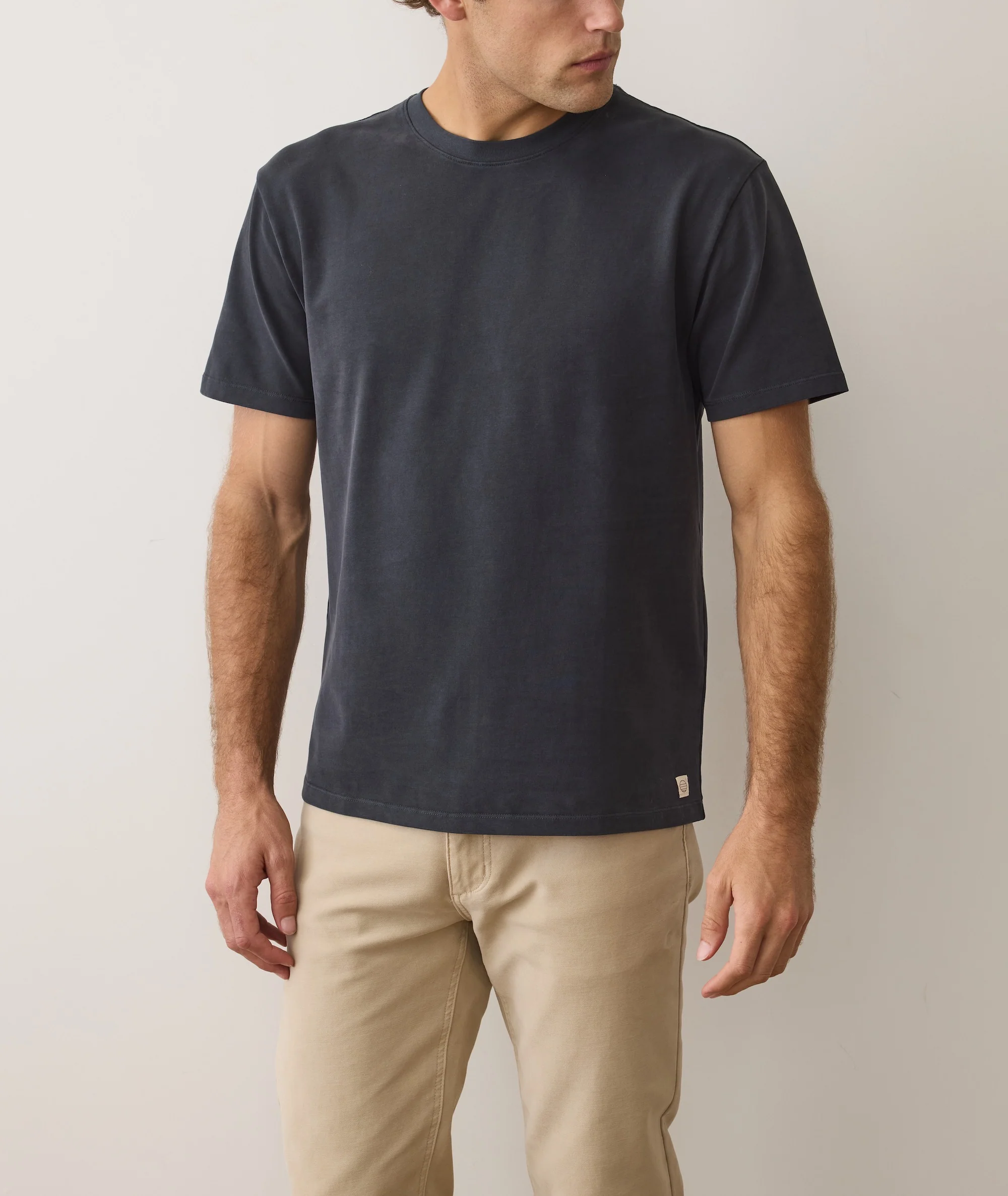 Men's Luxe Jersey Relaxed Tee in Black - Image 3