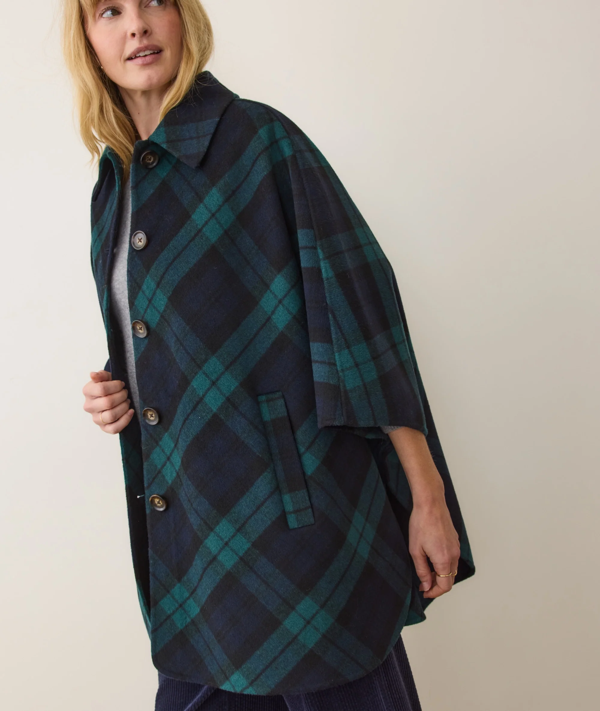 Nina Wool Cape Coat - Image 6