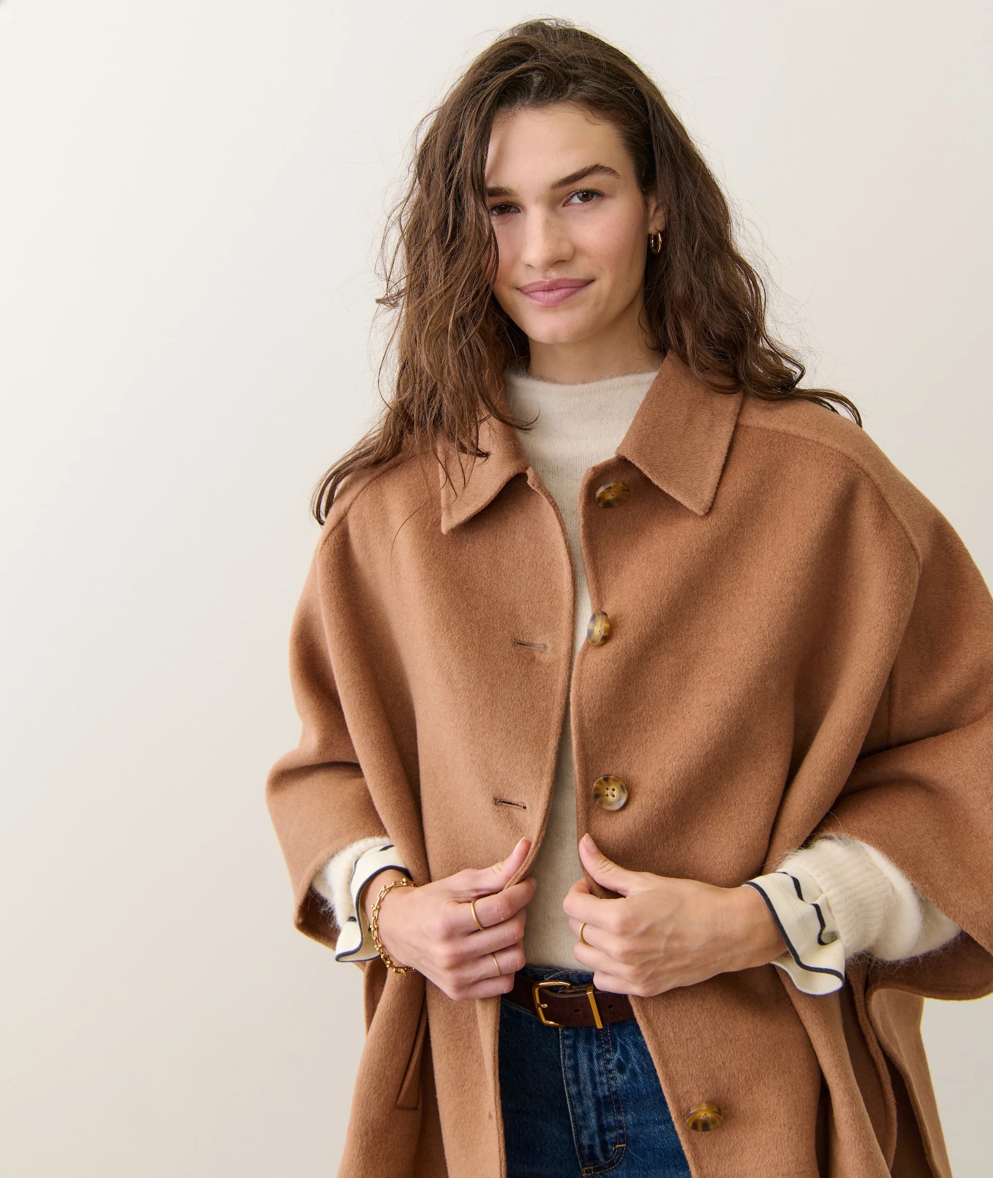 Nina Wool Cape Coat - Image 3