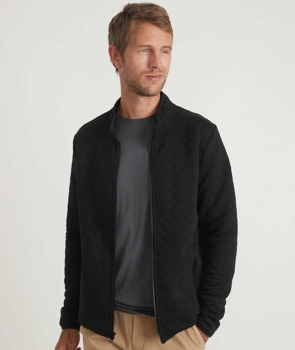 Men's Corbet Full Zip Jacket in Black - Image 3