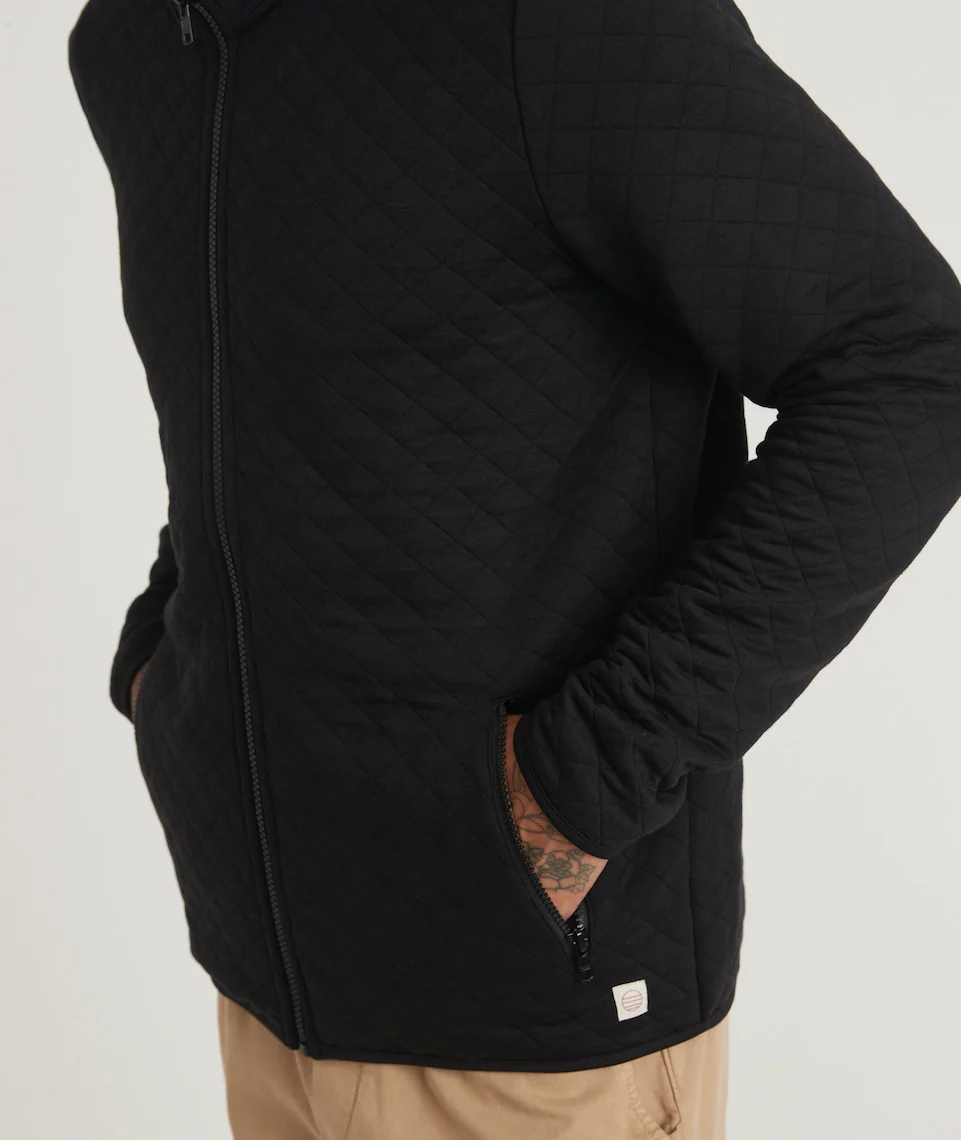 Men's Corbet Full Zip Jacket in Black - Image 4