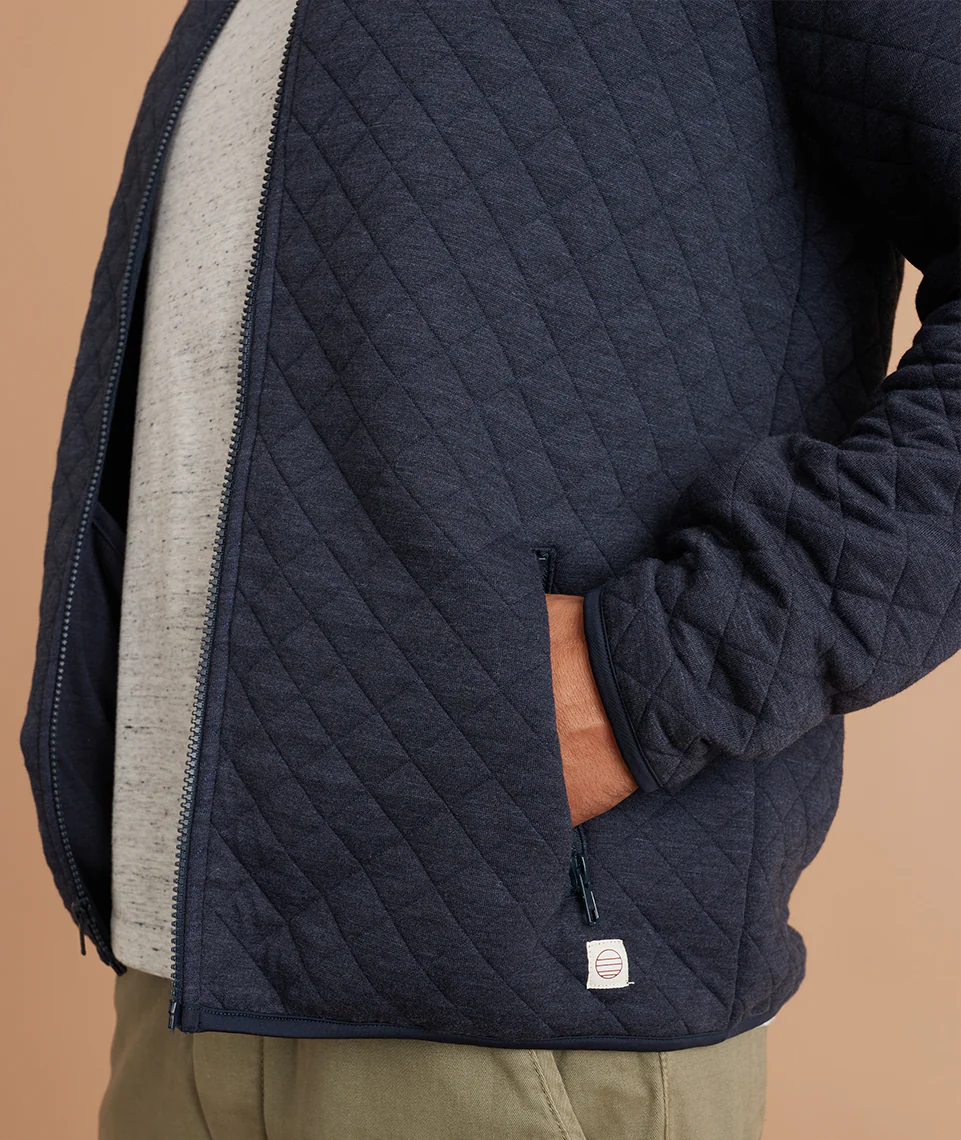 Men's Corbet Full Zip Jacket in Navy - Image 4