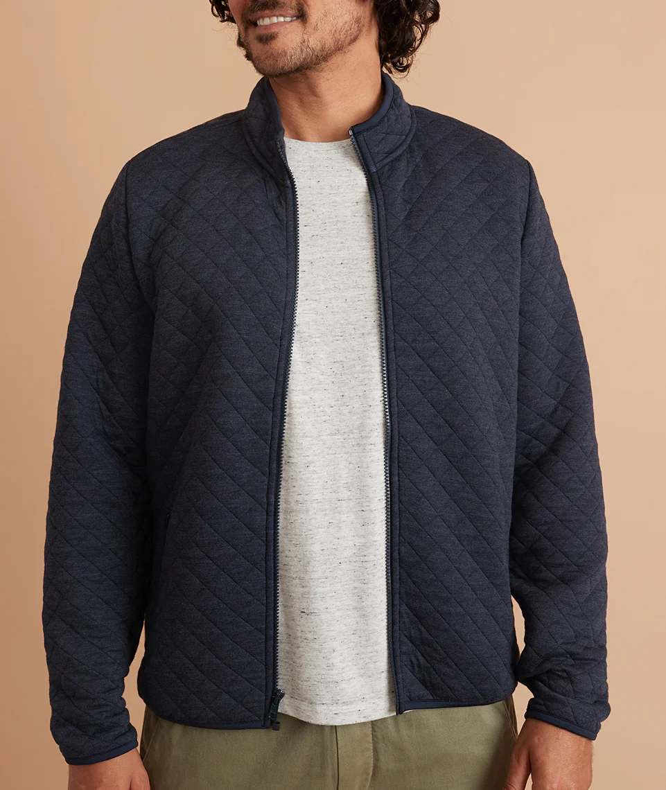Men's Corbet Full Zip Jacket in Navy - Image 8