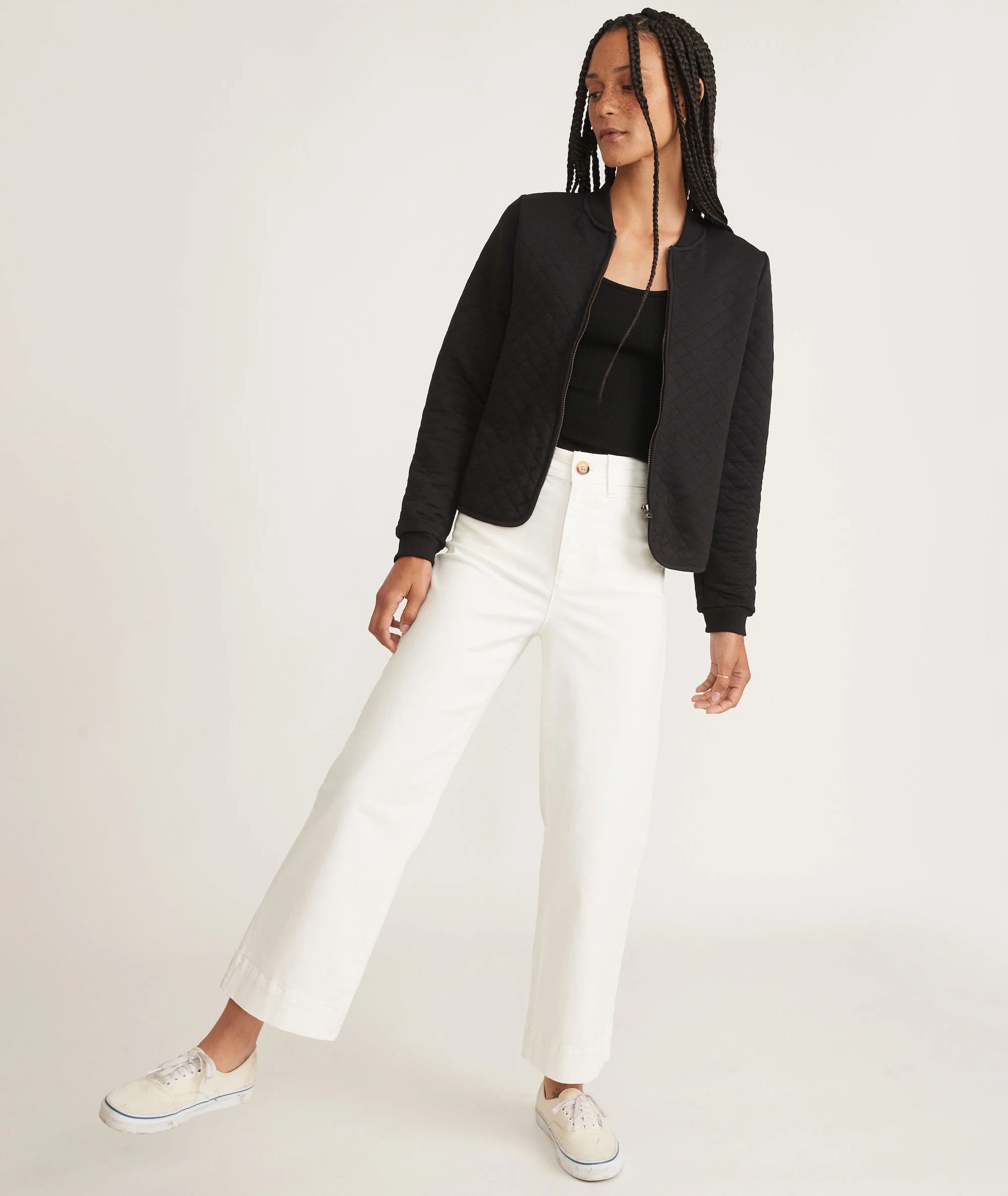 Women's Corbet Quilted Bomber in Black - Image 5