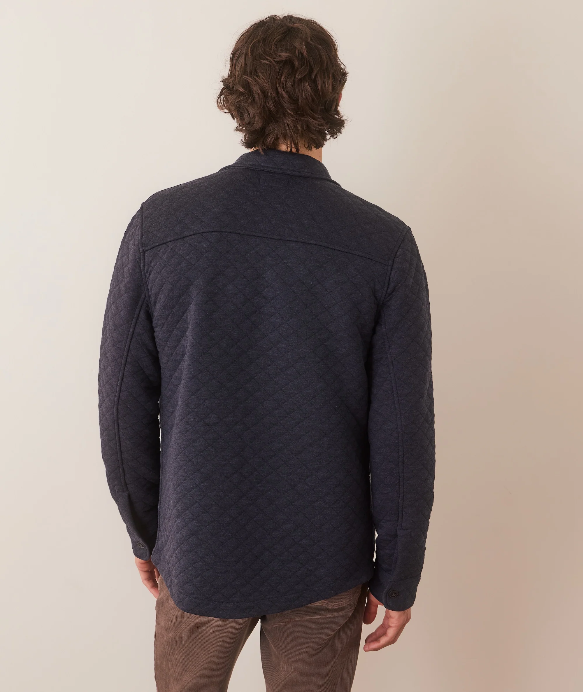 Men's Corbet Quilted Overshirt - Deep Ocean - Image 3