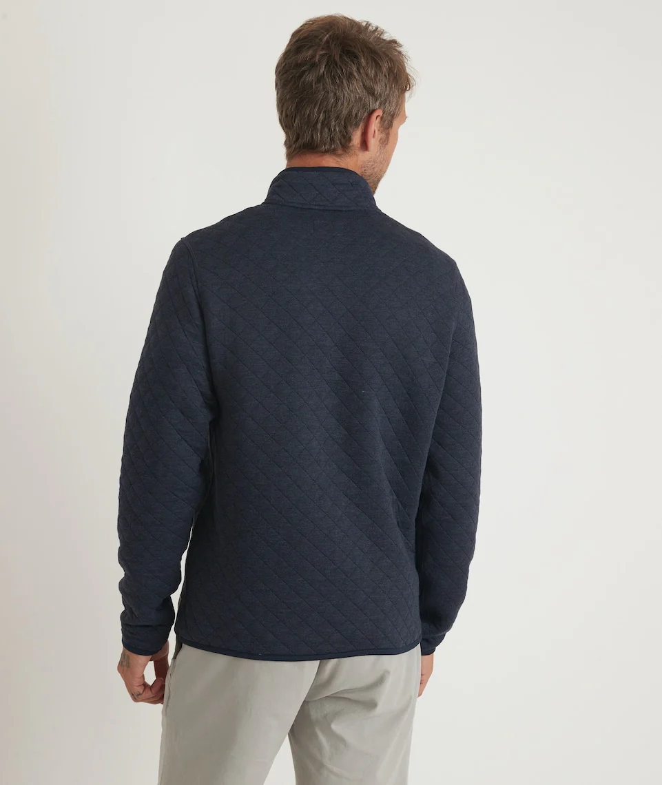Men's Corbet Quarter Zip Pullover in Navy - Image 7