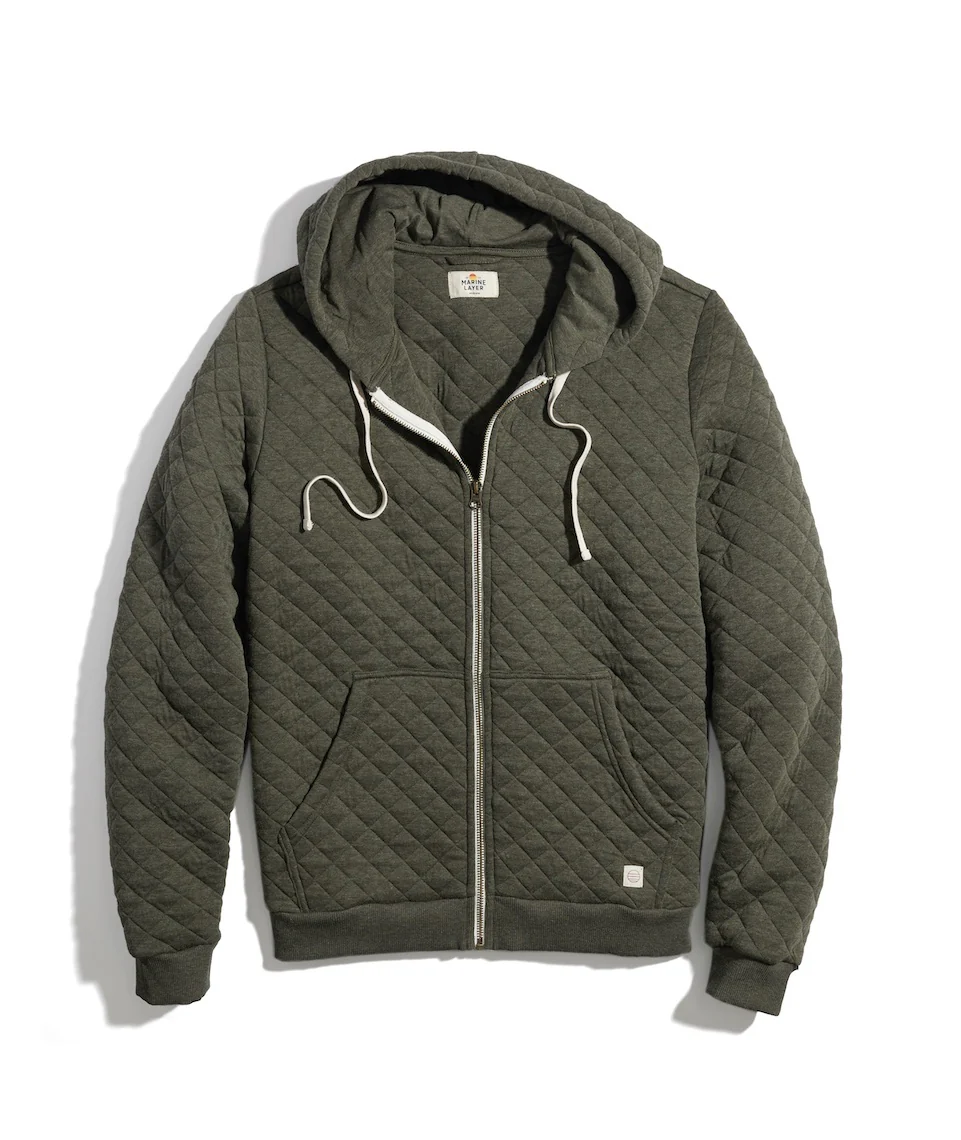 Custom Cut & Sew Corbet Quilted Full Zip Hoodie - Image 6