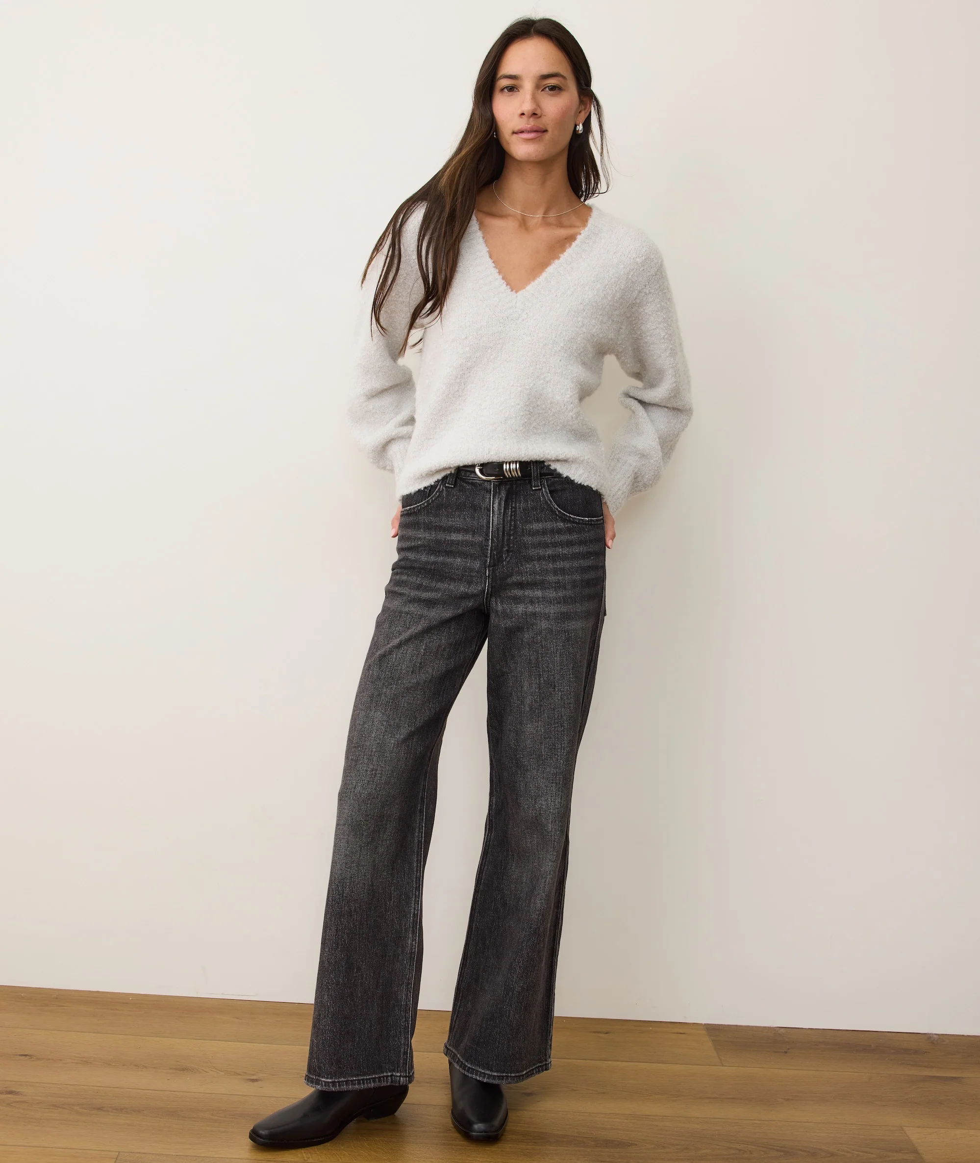 Elena Bouclé V-Neck Sweater - Image 4