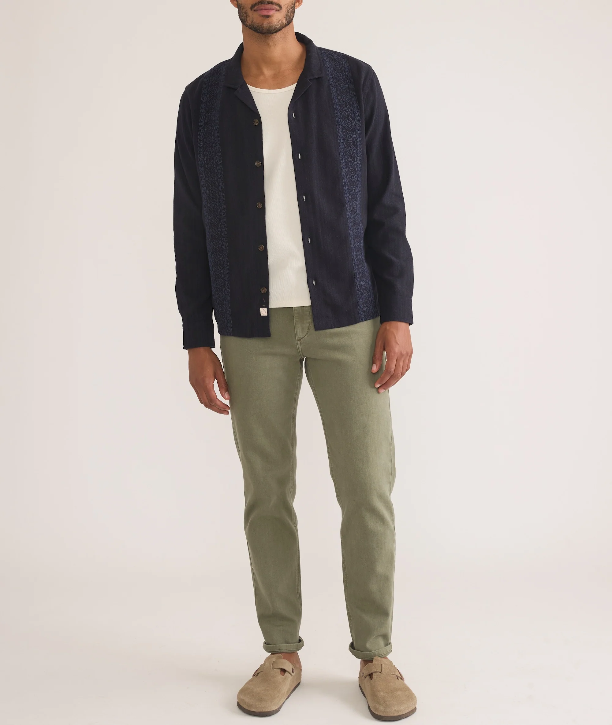 Embroidered Long Sleeve Resort Shirt - Image 7