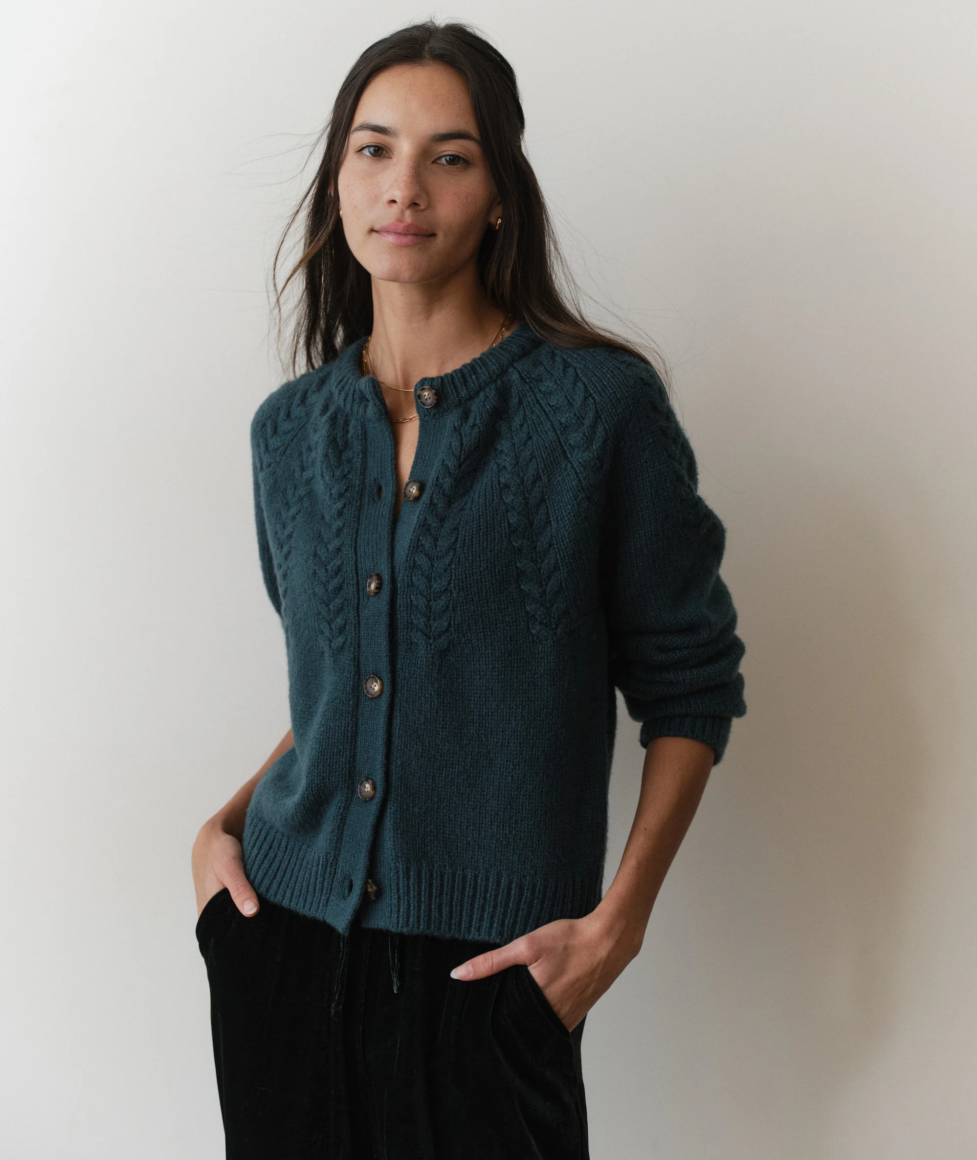Everly Cable Knit Cardigan - Image 3