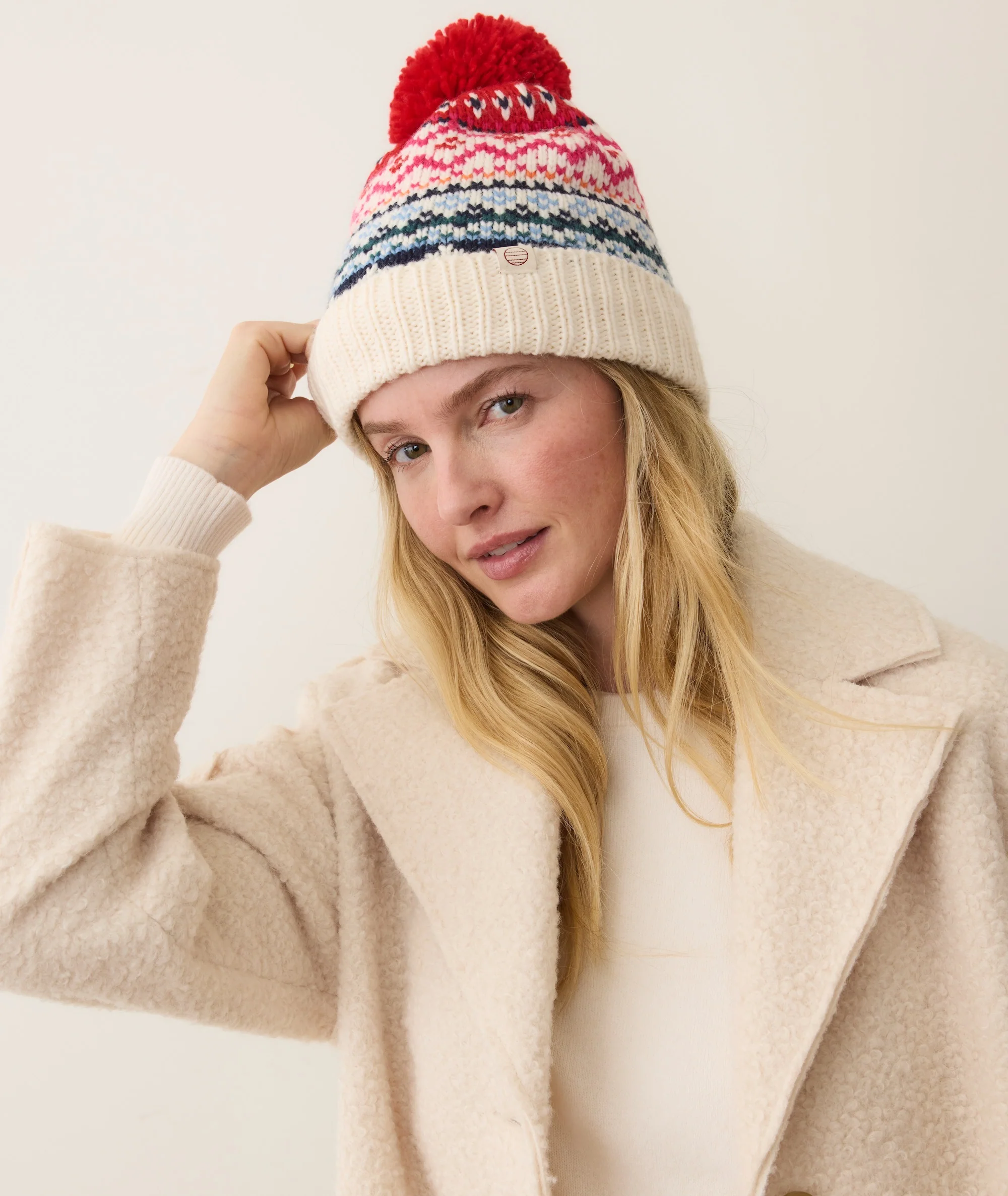 Fair Isle Pom Beanie - Image 3