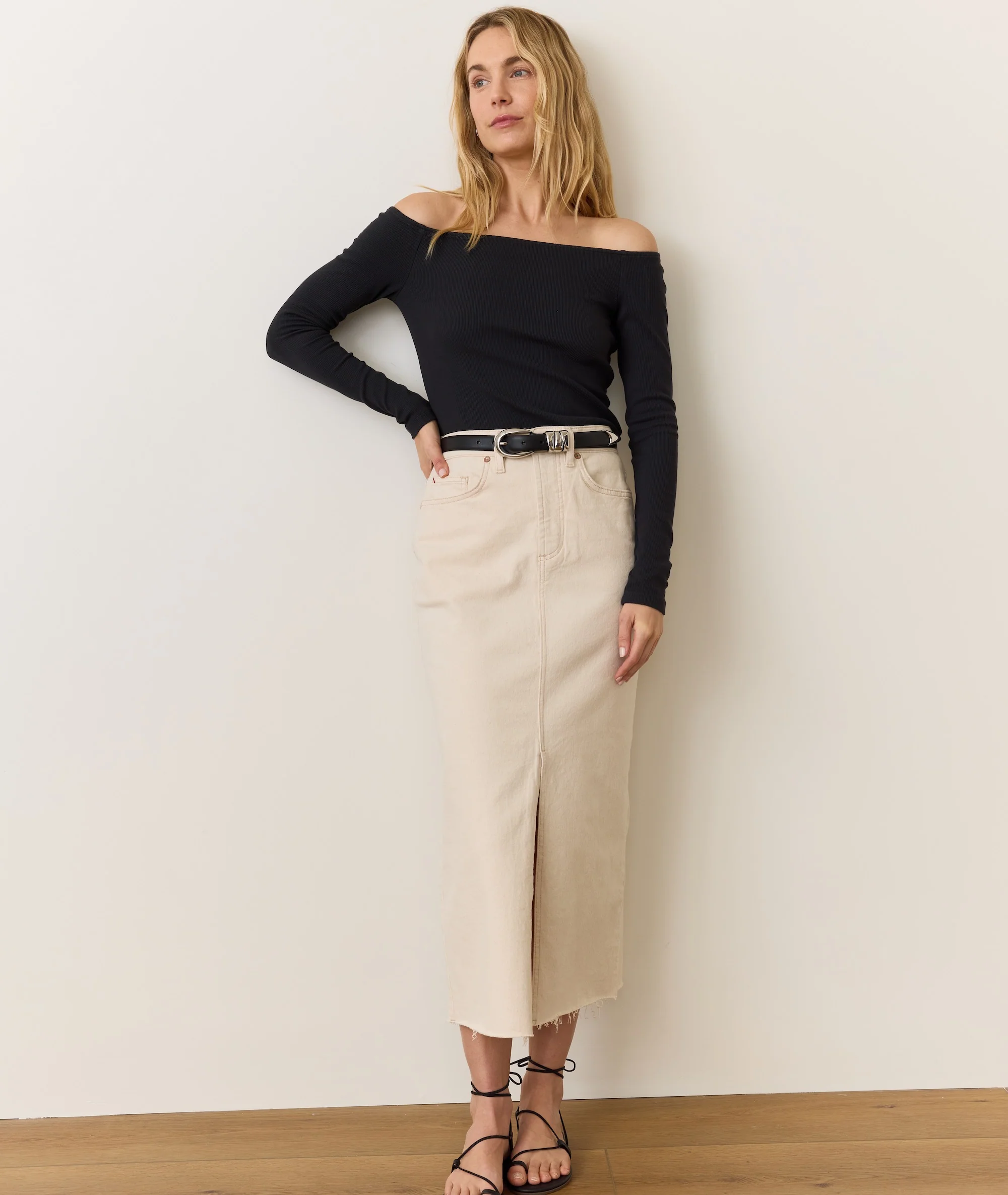 Fawn Denim Midi Skirt - Image 4