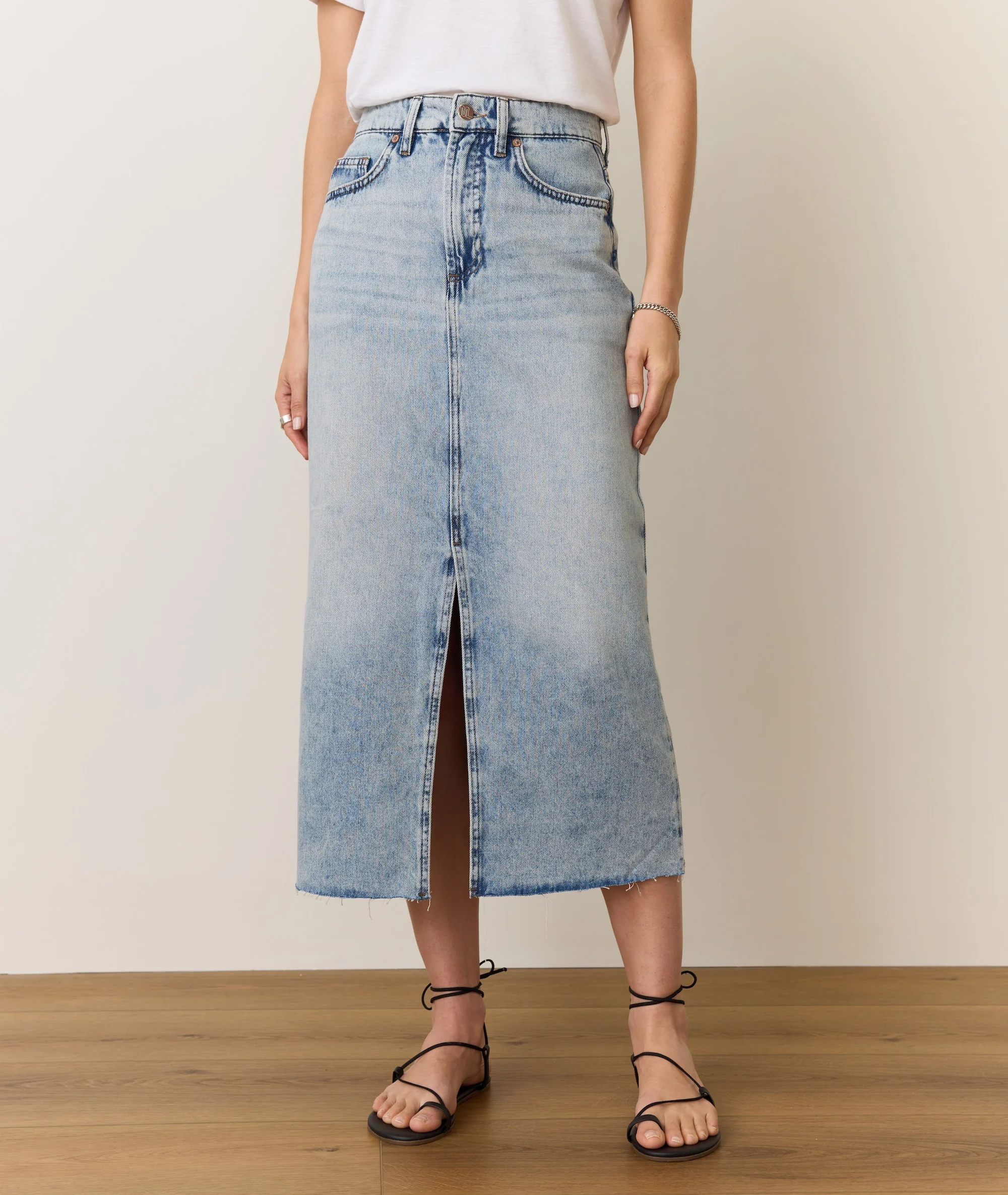 Fawn Denim Midi Skirt - Image 2