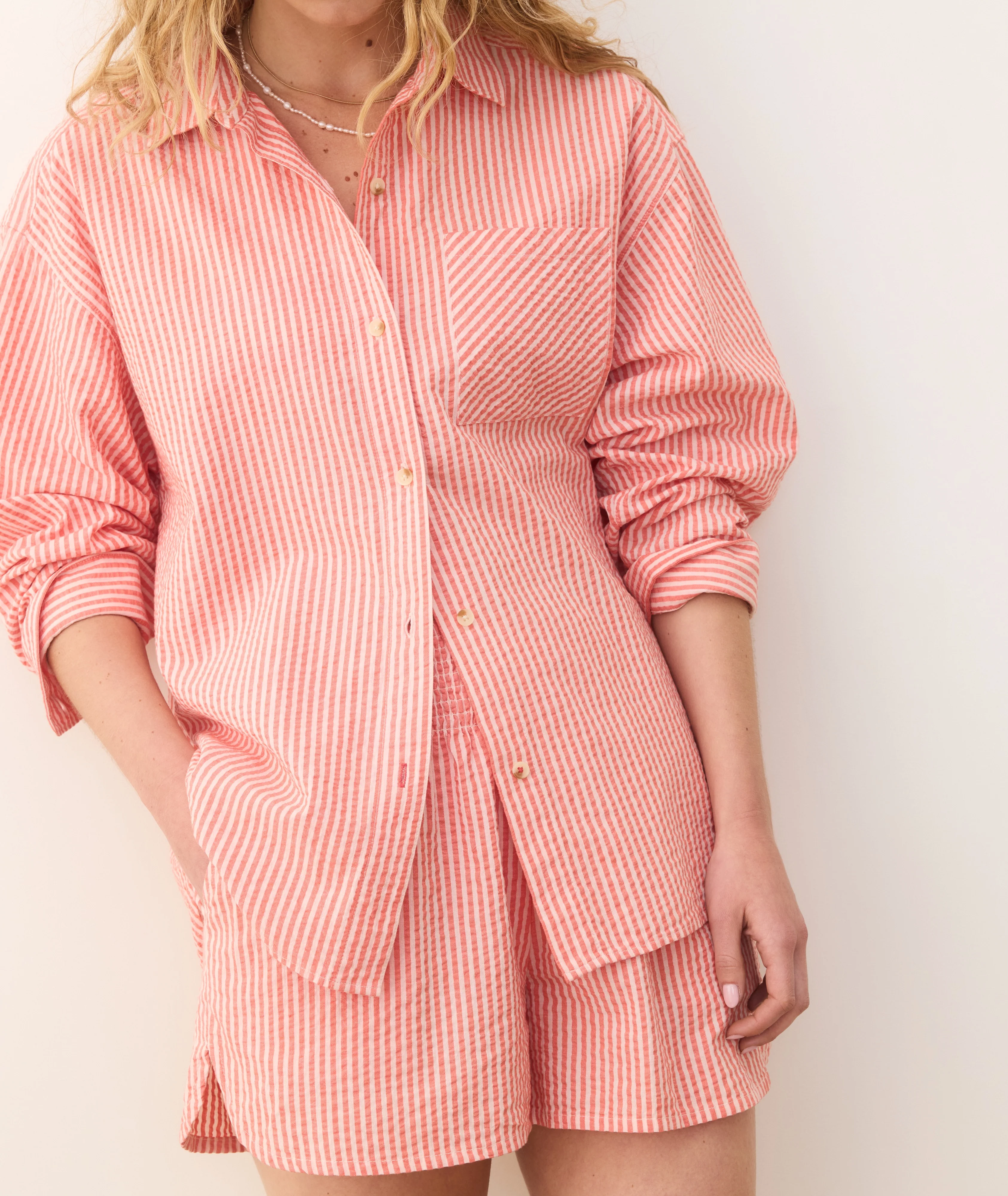 Gracey Oversized Seersucker Shirt - Image 3