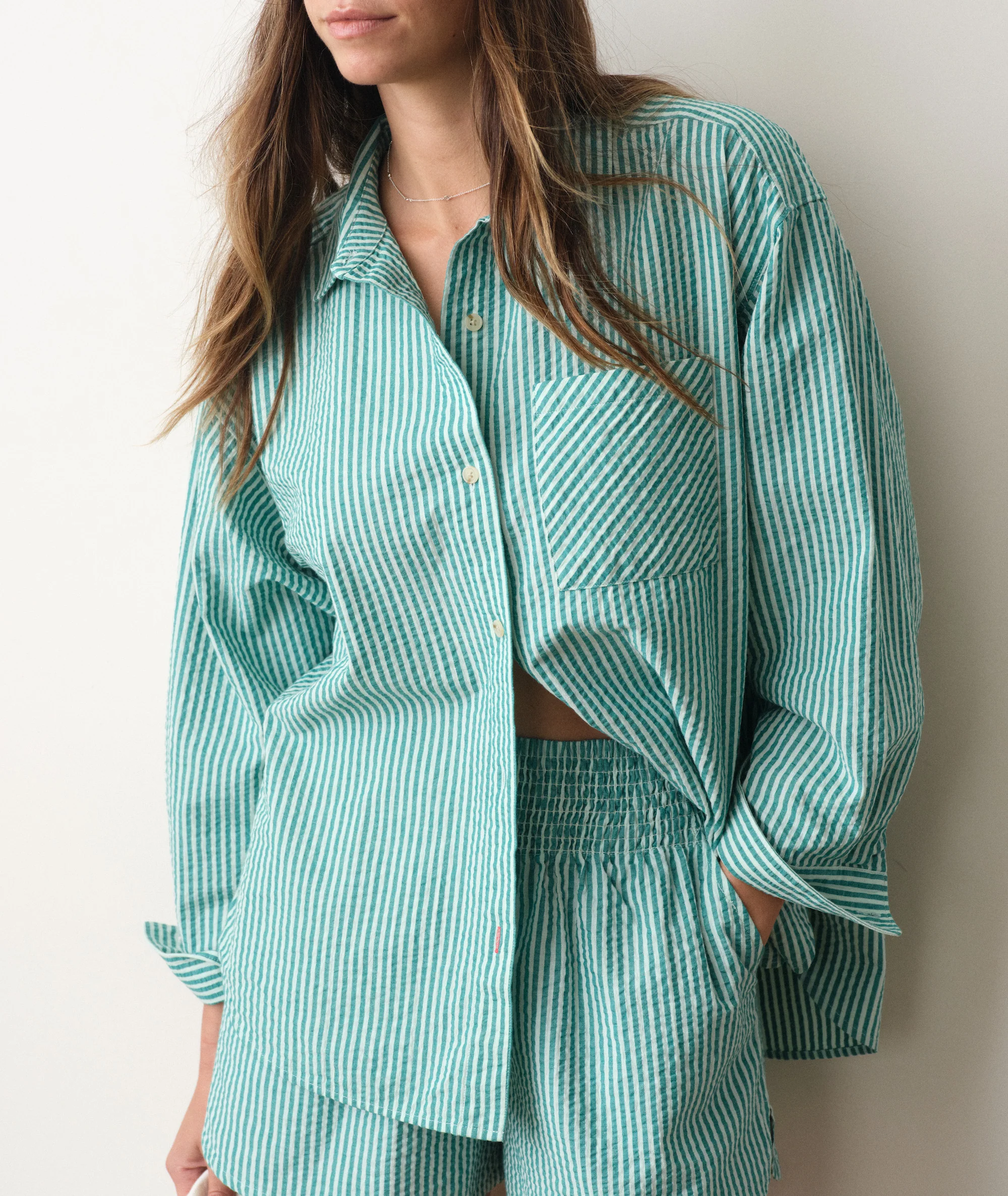 Gracey Oversized Seersucker Shirt - Image 7