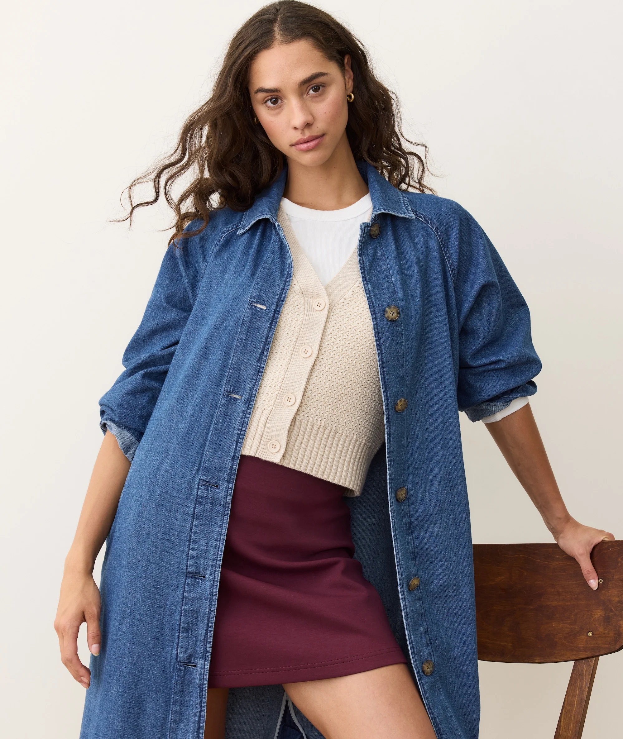Hayes Denim Trench Coat - Image 5