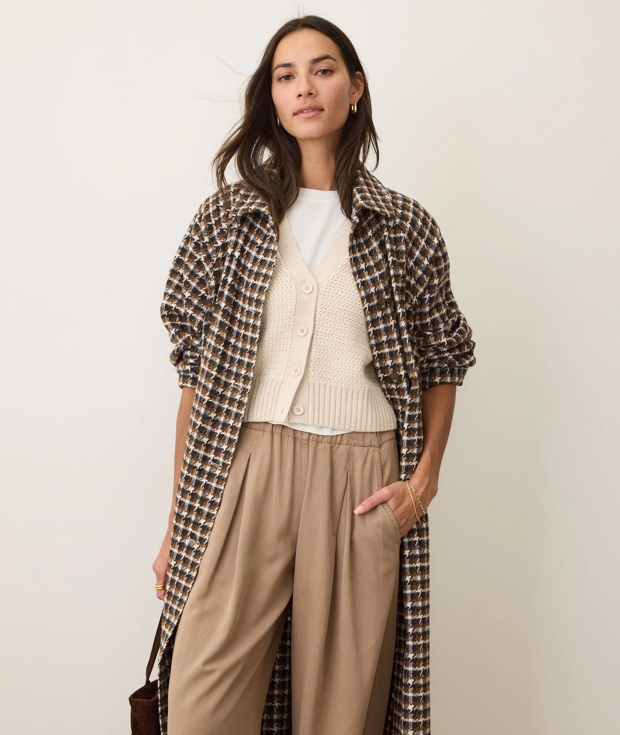 Hayes Houndstooth Trench Coat - Image 5