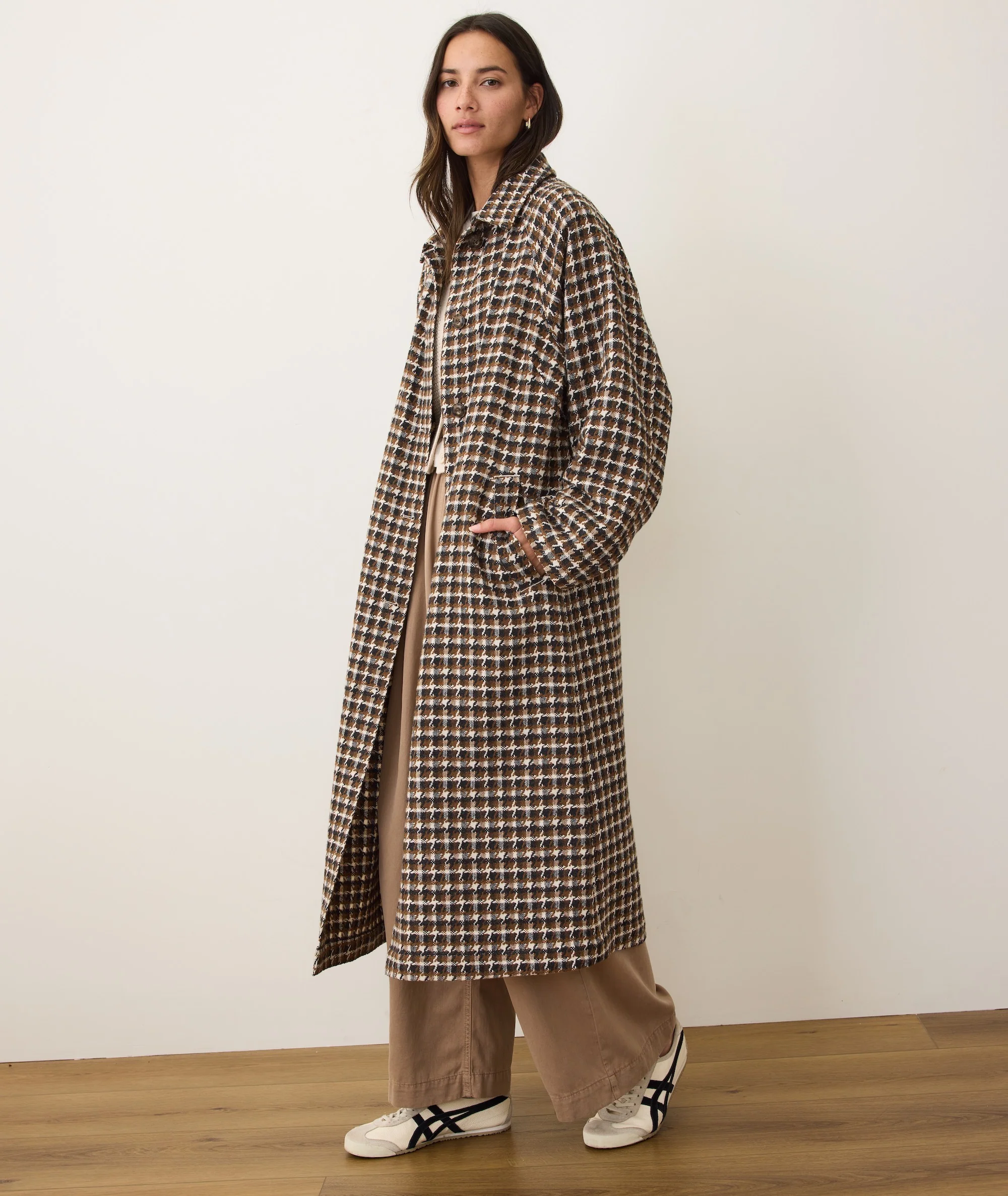 Hayes Houndstooth Trench Coat - Image 9