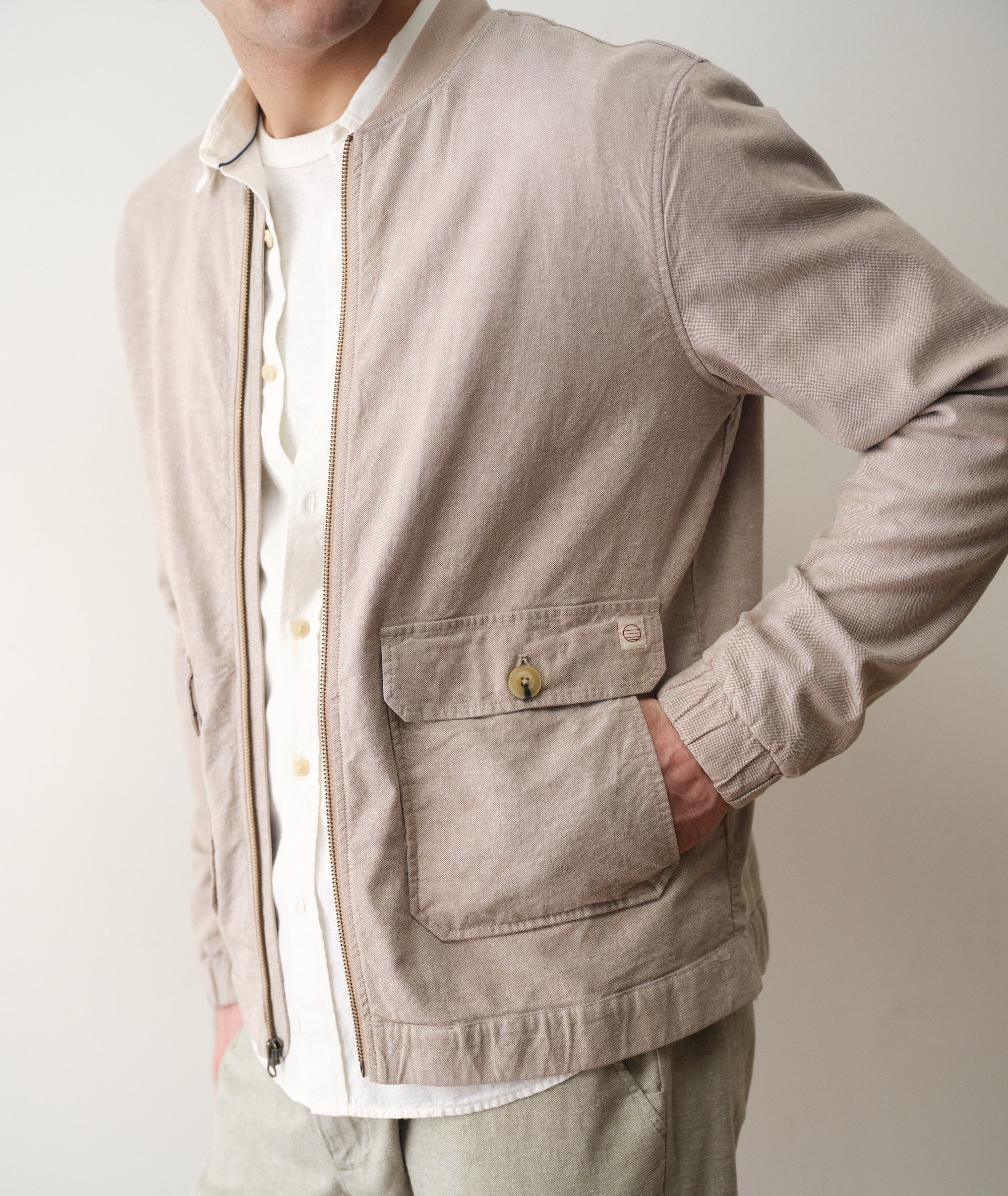 Hemp Bomber Jacket - Image 5