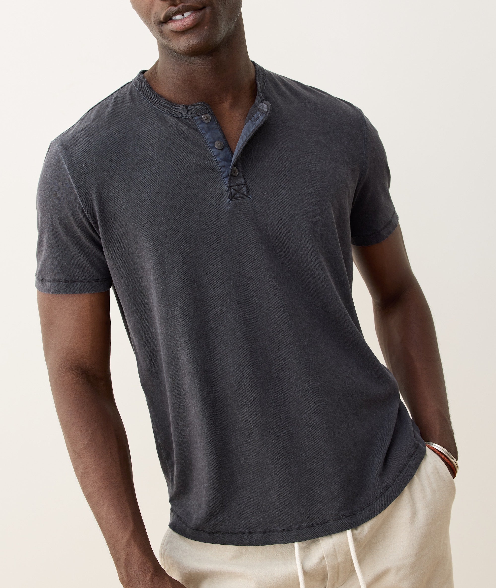Relaxed Hemp Cotton Henley - Image 2