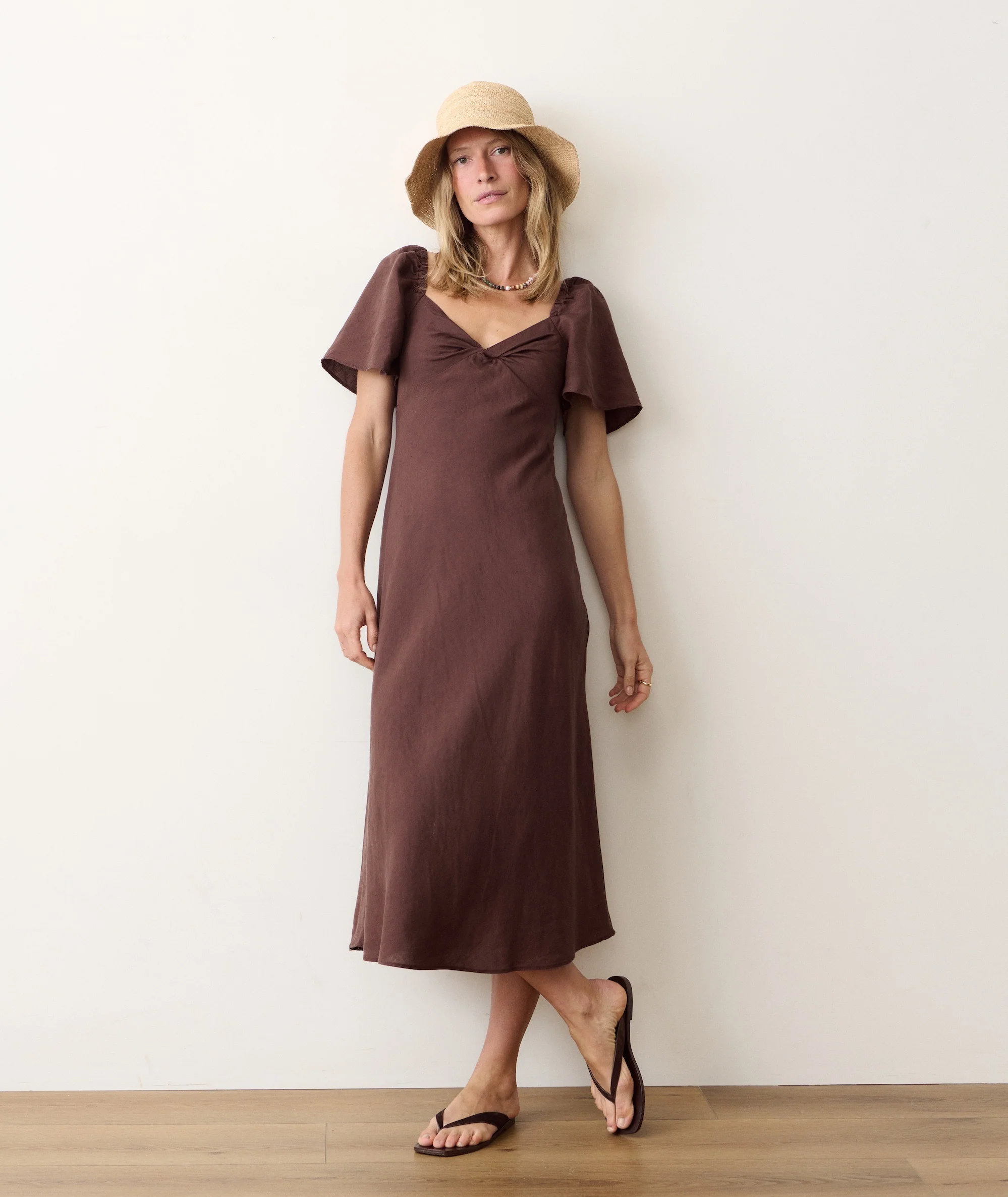 Iris Linen Midi Dress - Image 4