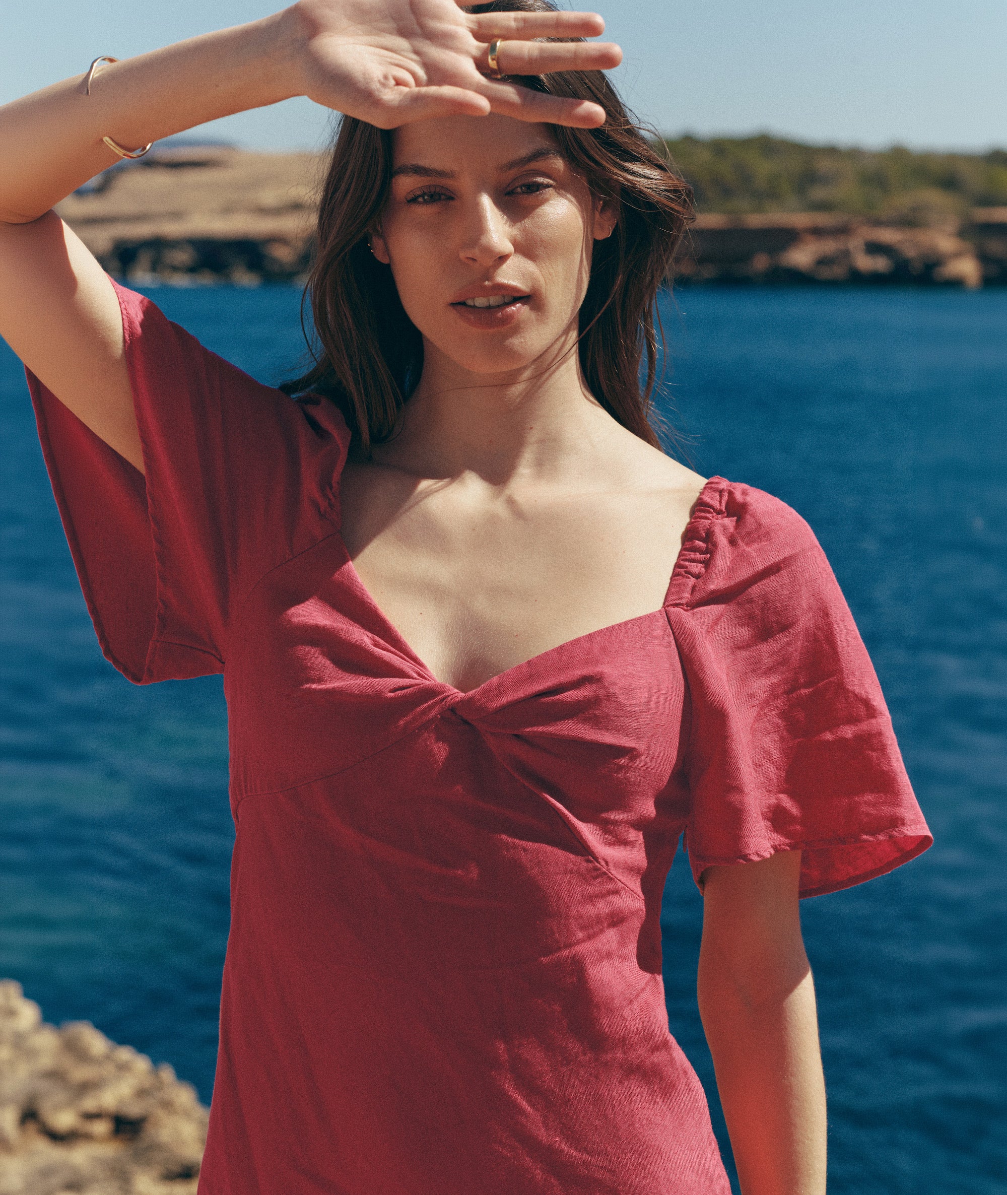 Iris Linen Midi Dress - Image 2