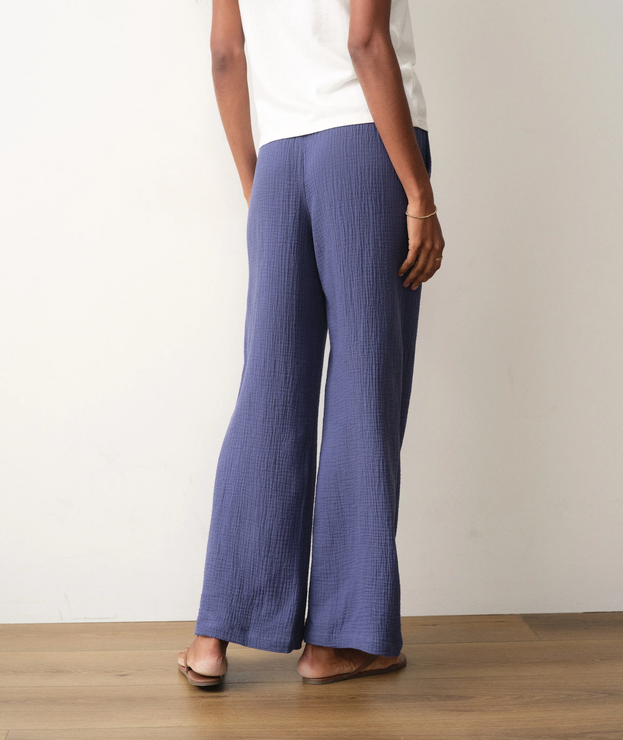 Isla Double Cloth Wide Leg Pant - Image 3