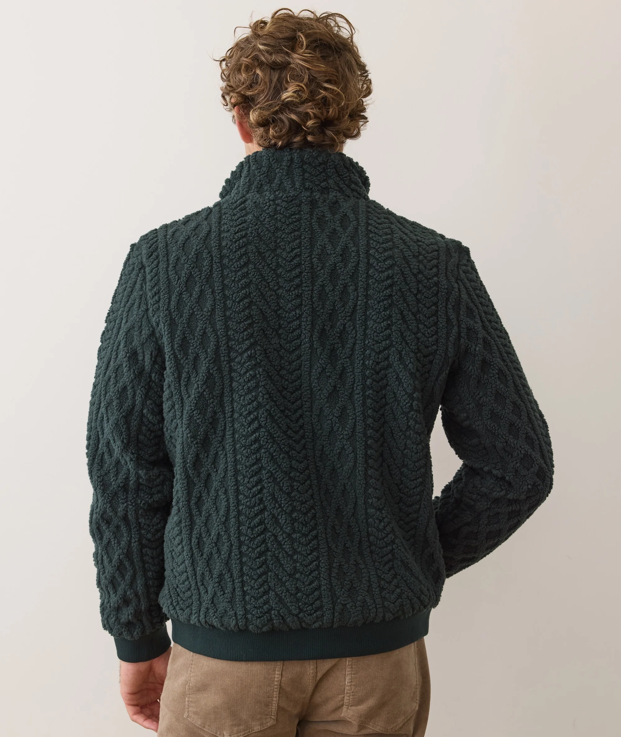 Jacquard Sherpa Full Zip Jacket - Image 6