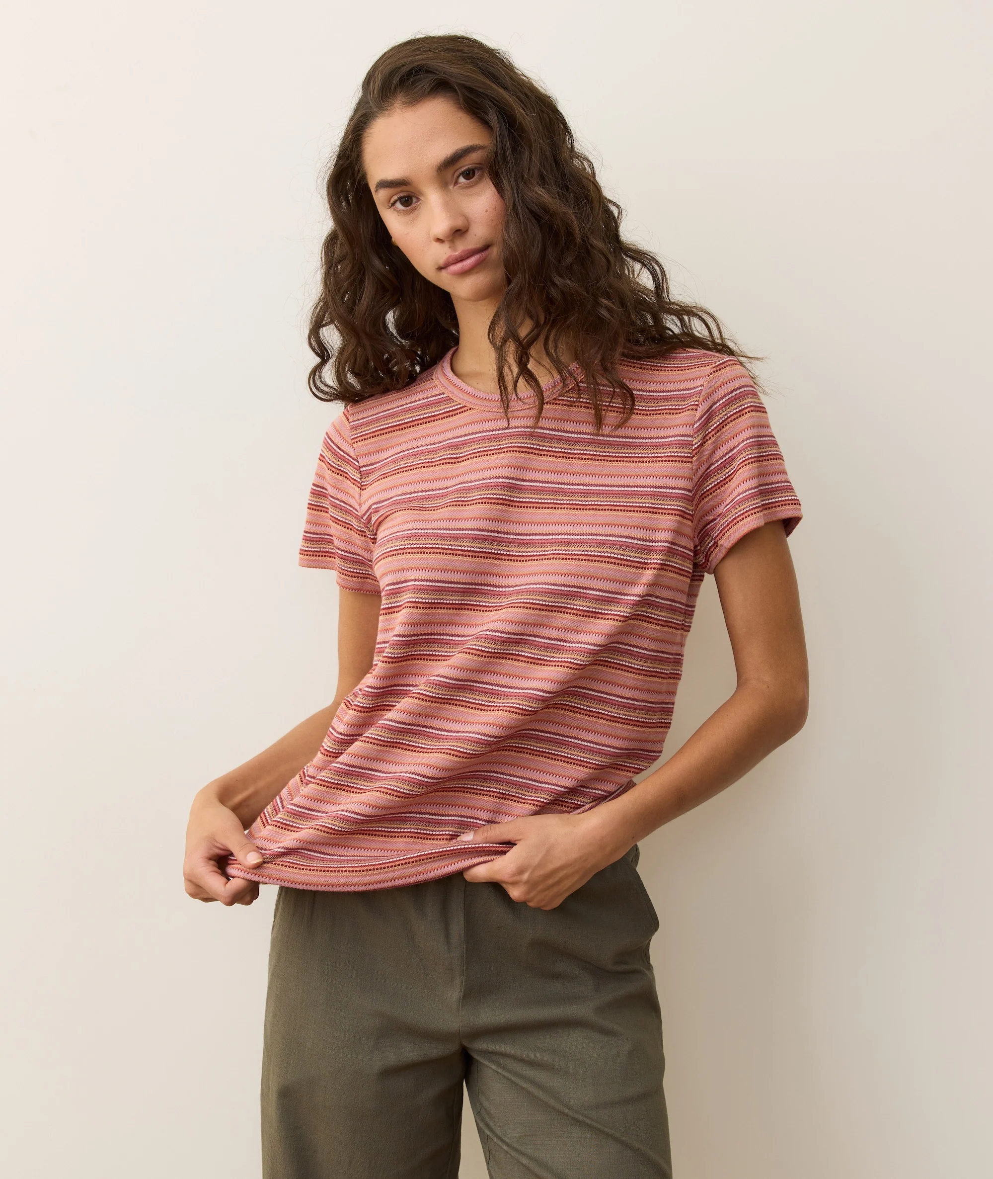 Jacquard Stripe Tee - Image 2