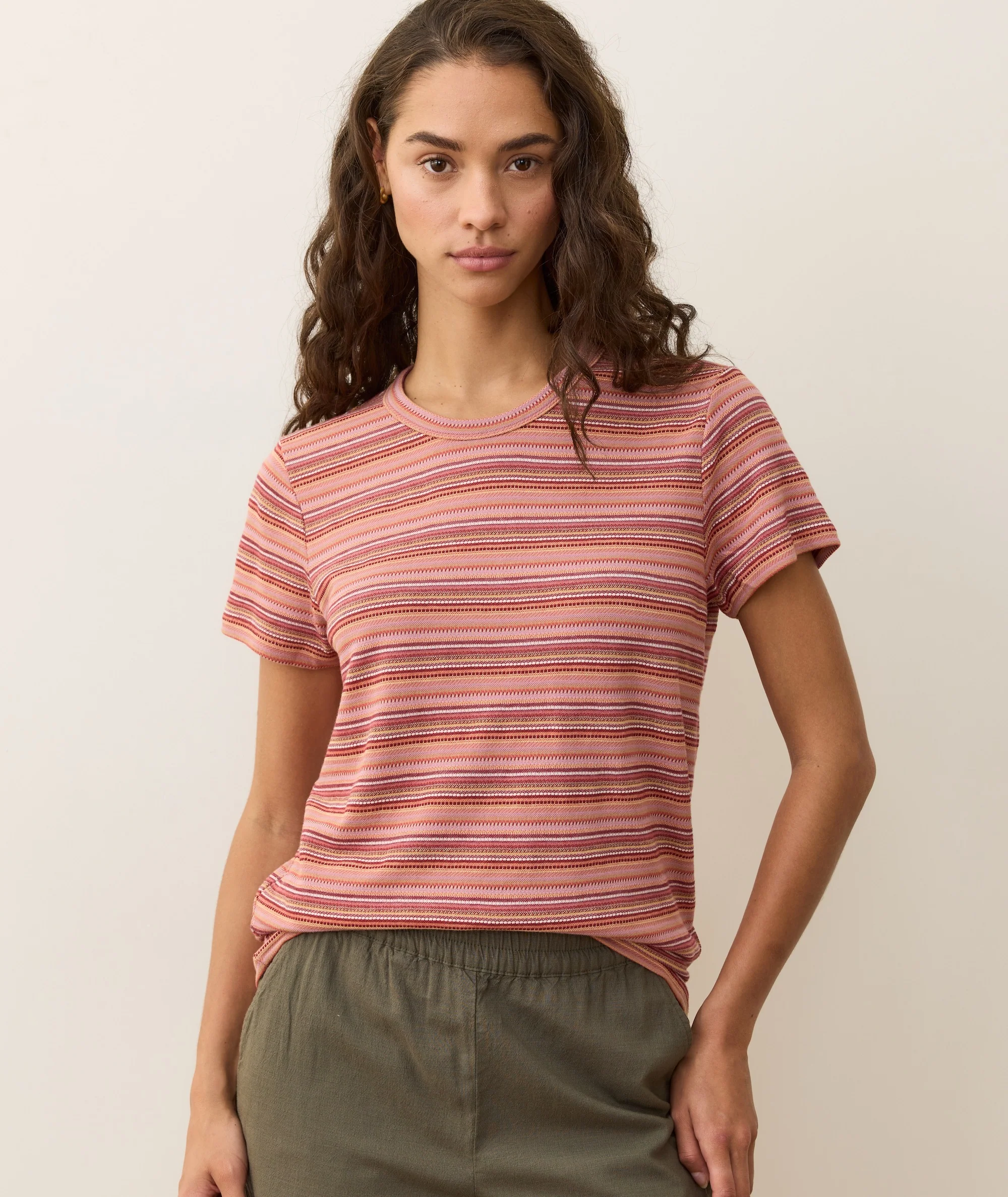 Jacquard Stripe Tee - Image 3